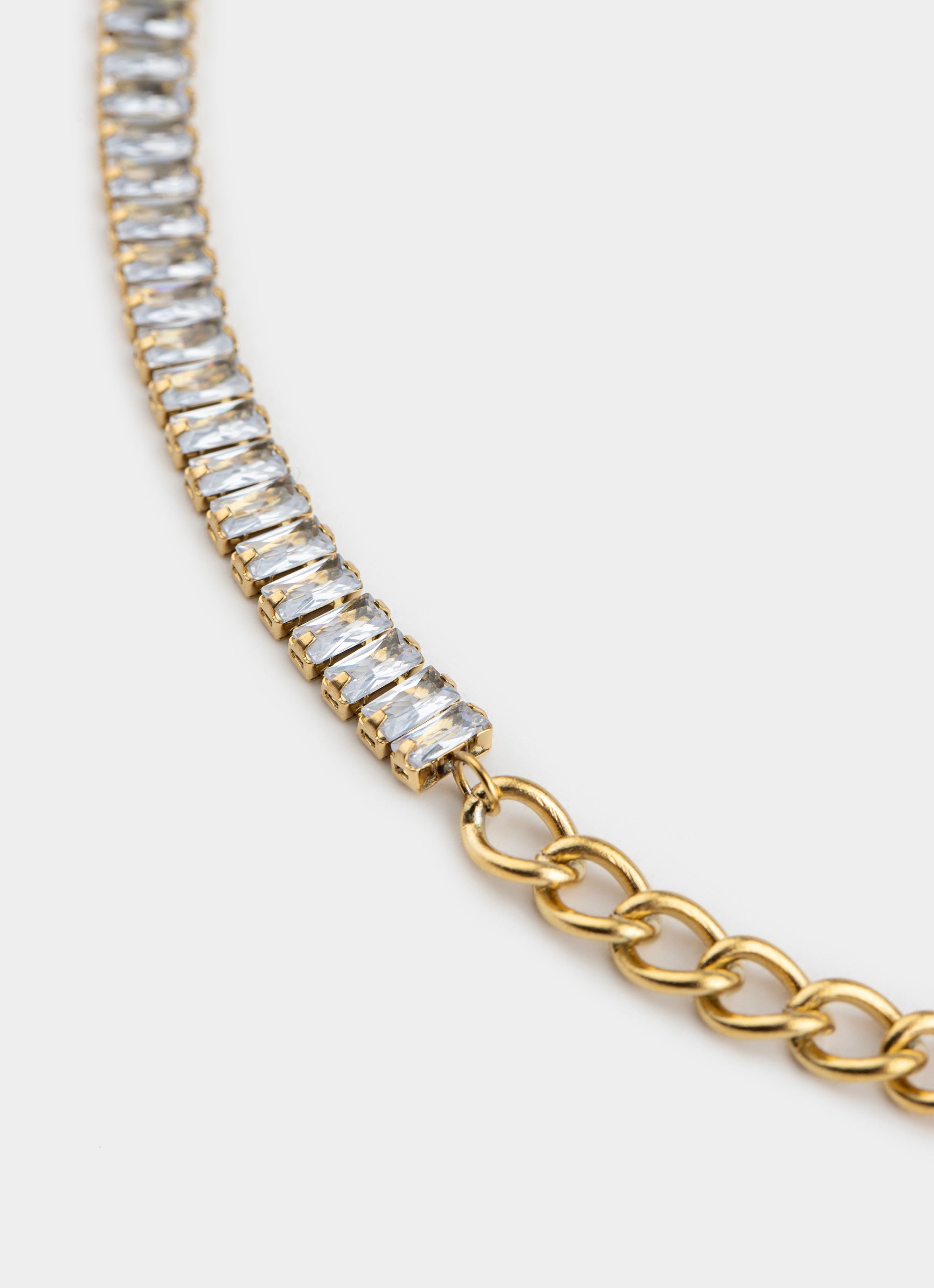 Bar and Clasp Double Necklace - 18K Gold Plated