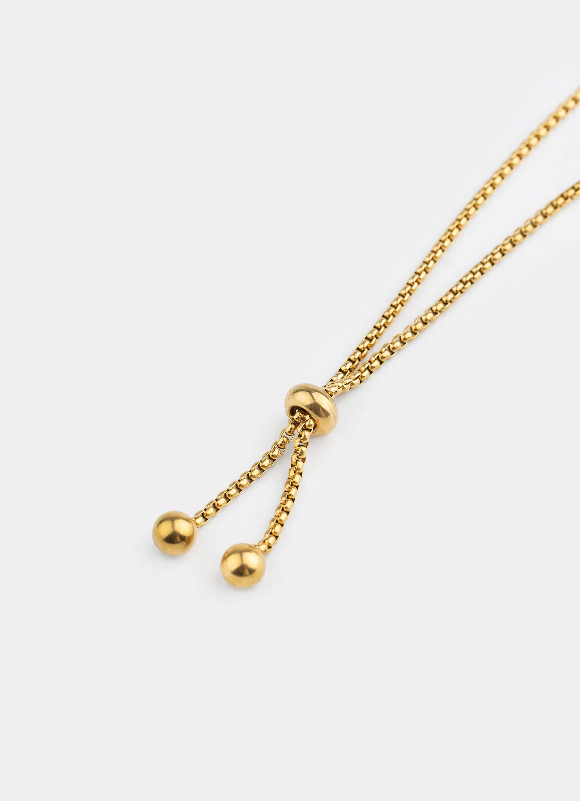 gold chain necklace – adjustable with beads – Vendetta Jewellery