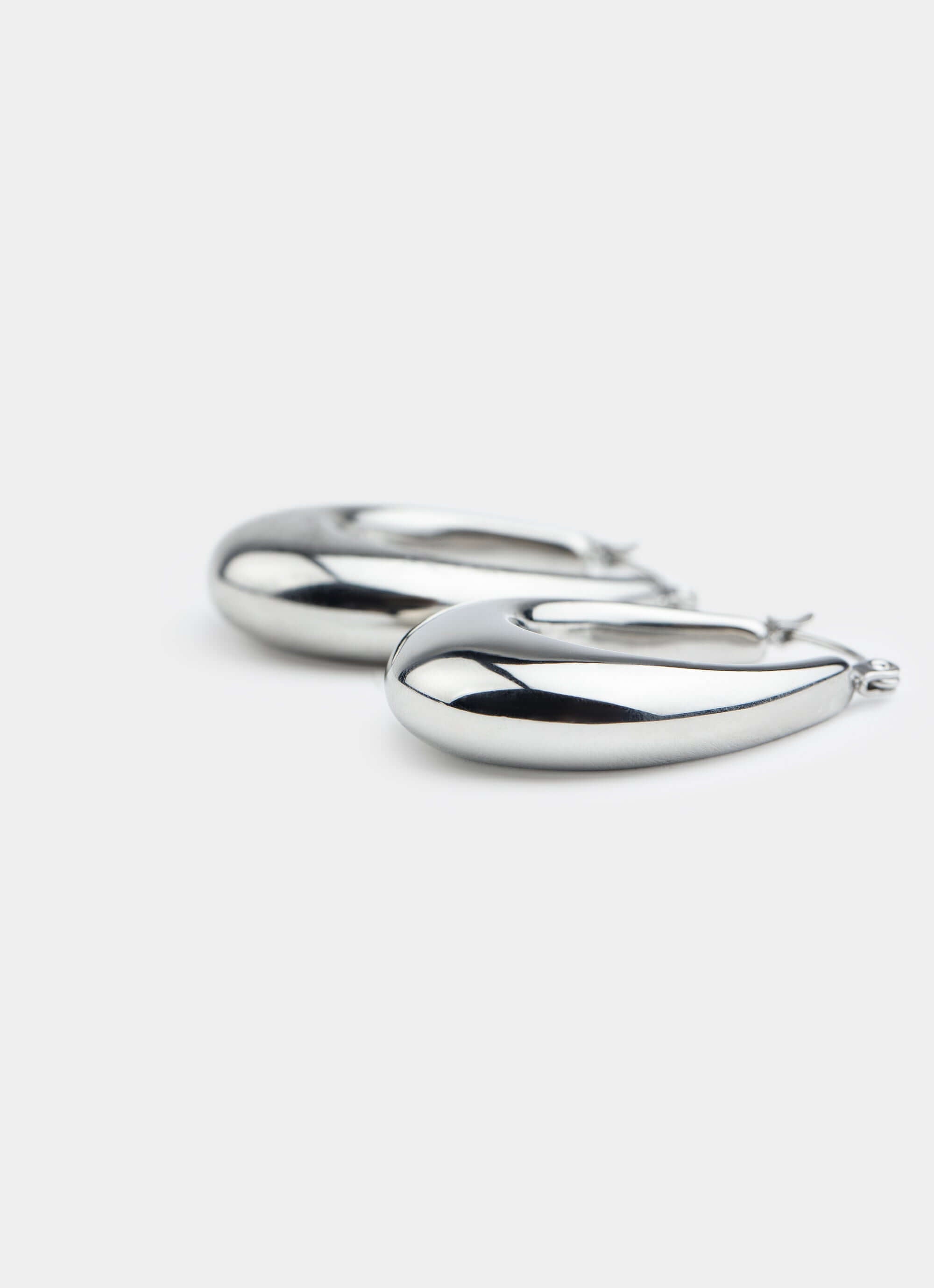 Curve Hoop Earring - Stainless Steel