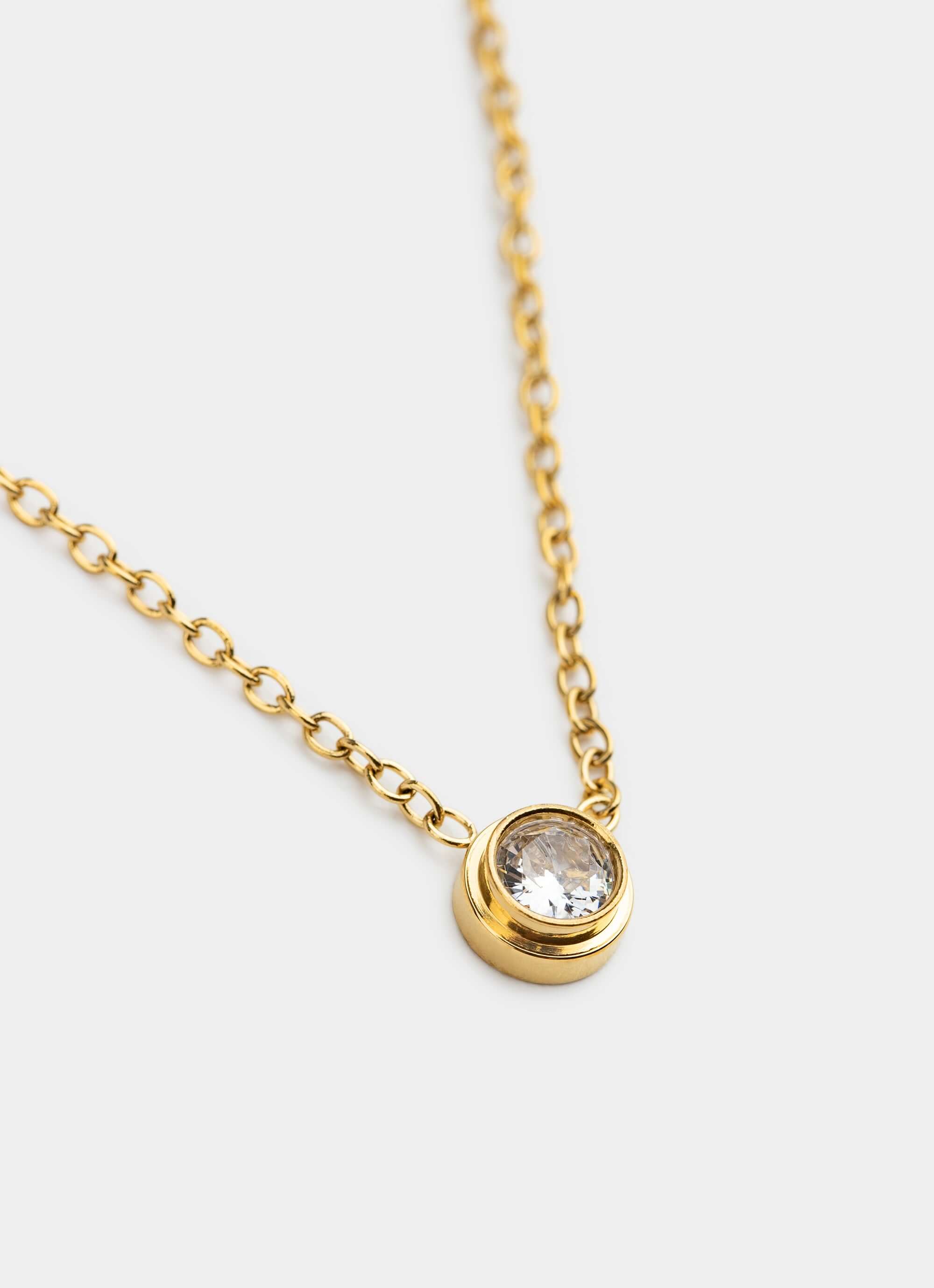 Four Leaf Clover Mini Charm Necklace - 18K Gold Plated