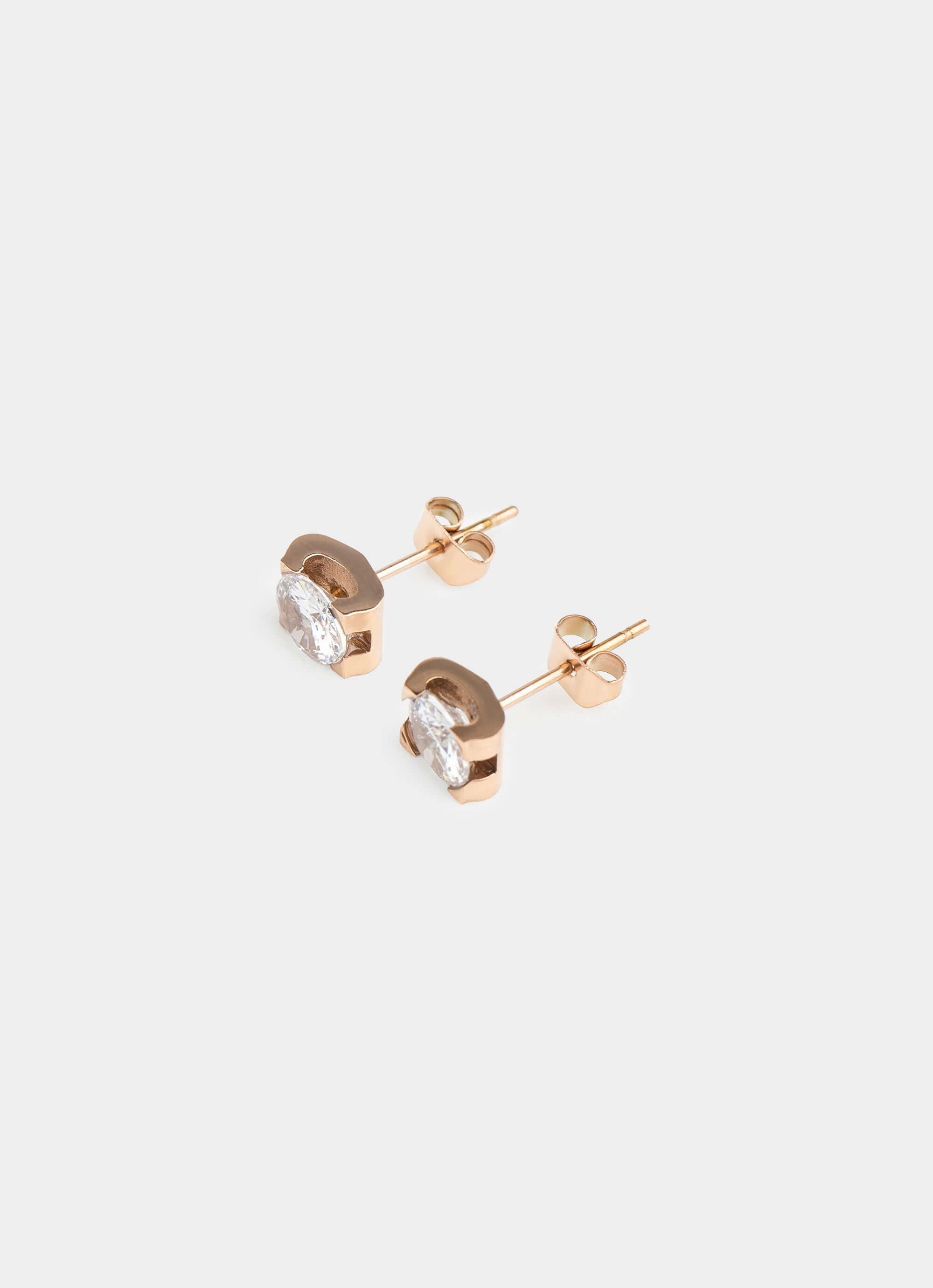 Claw Stud Earring - Rose Gold Plated