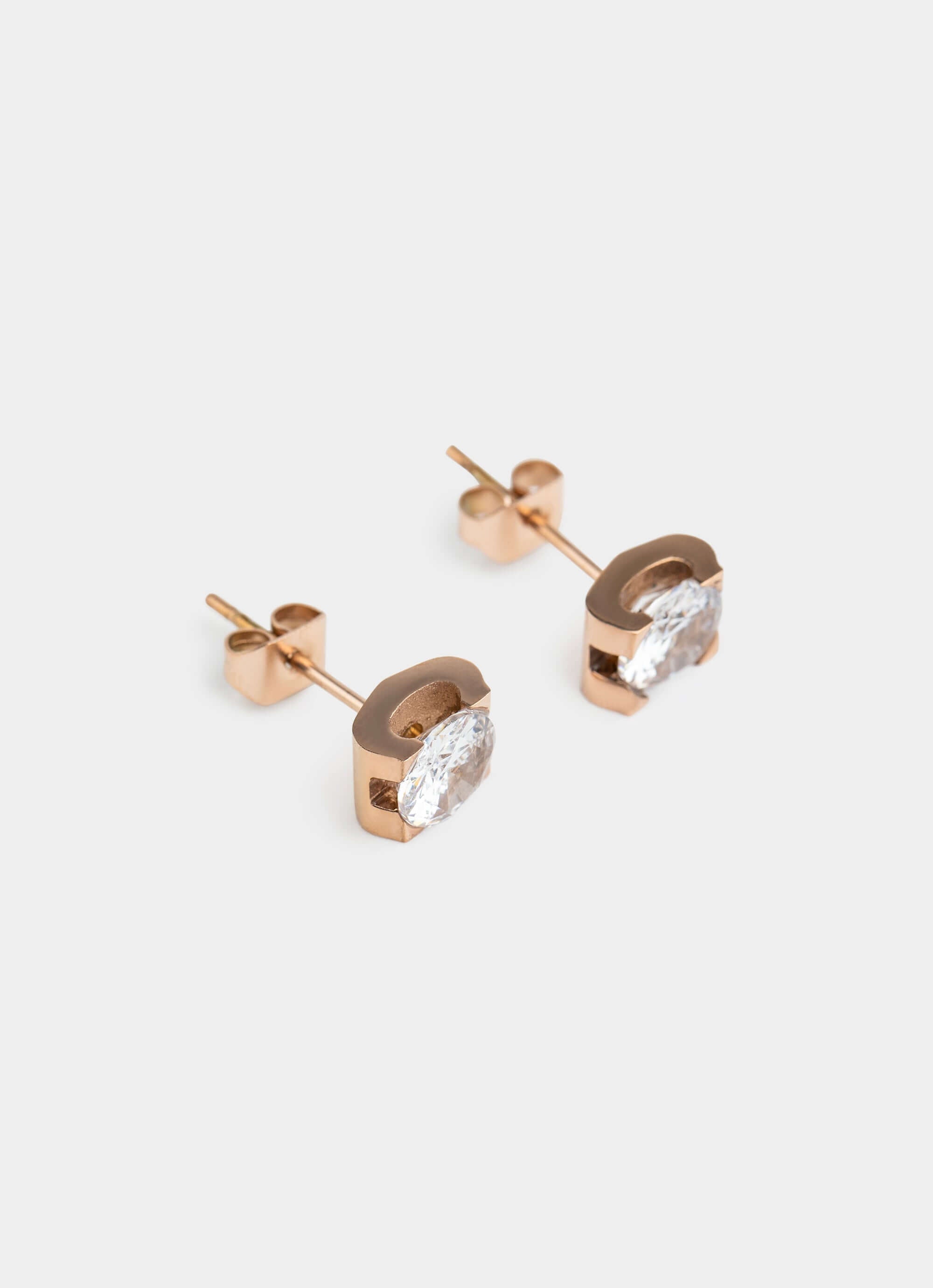 Claw Stud Earring - Rose Gold Plated
