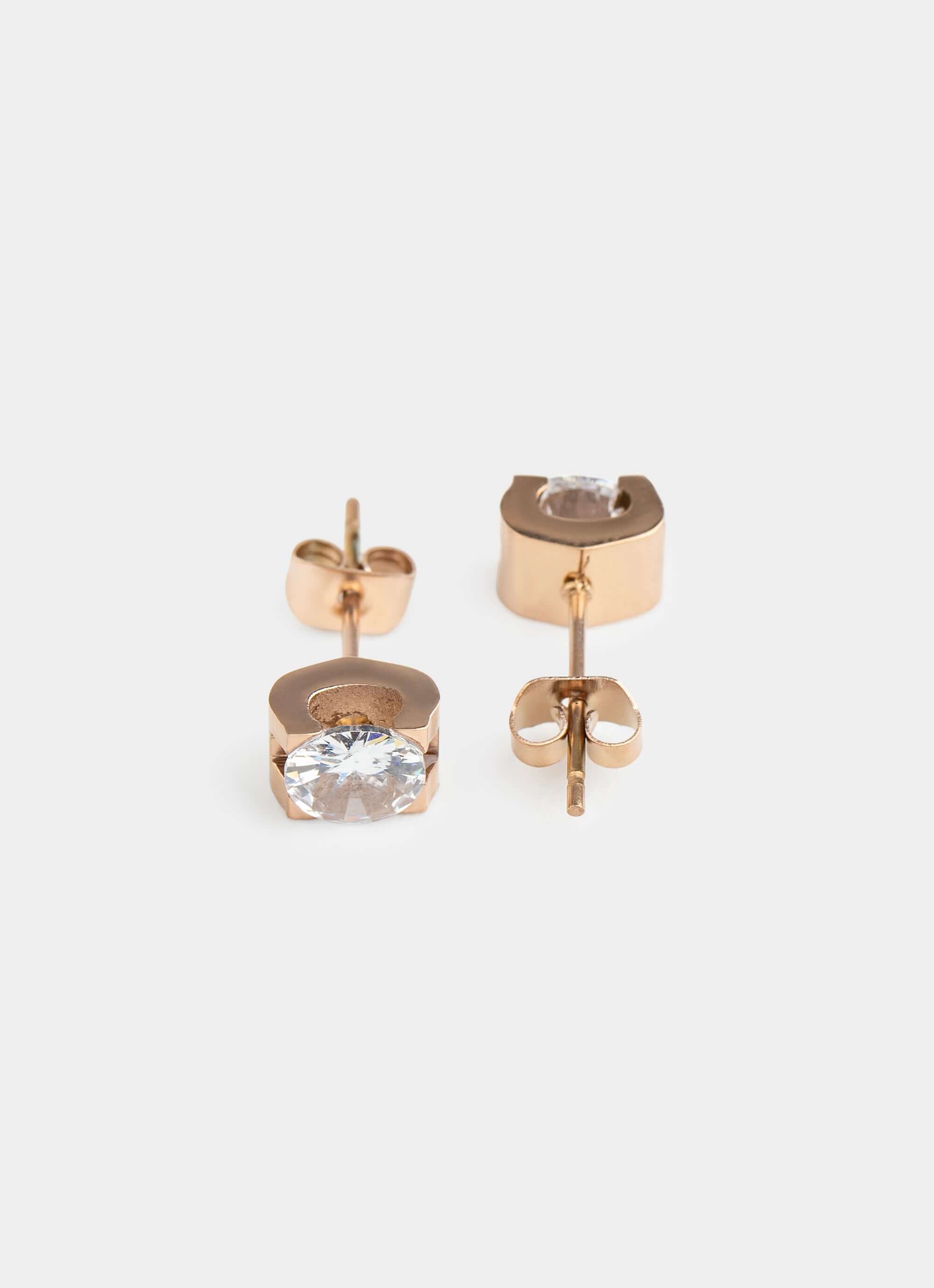 Claw Stud Earring - Rose Gold Plated