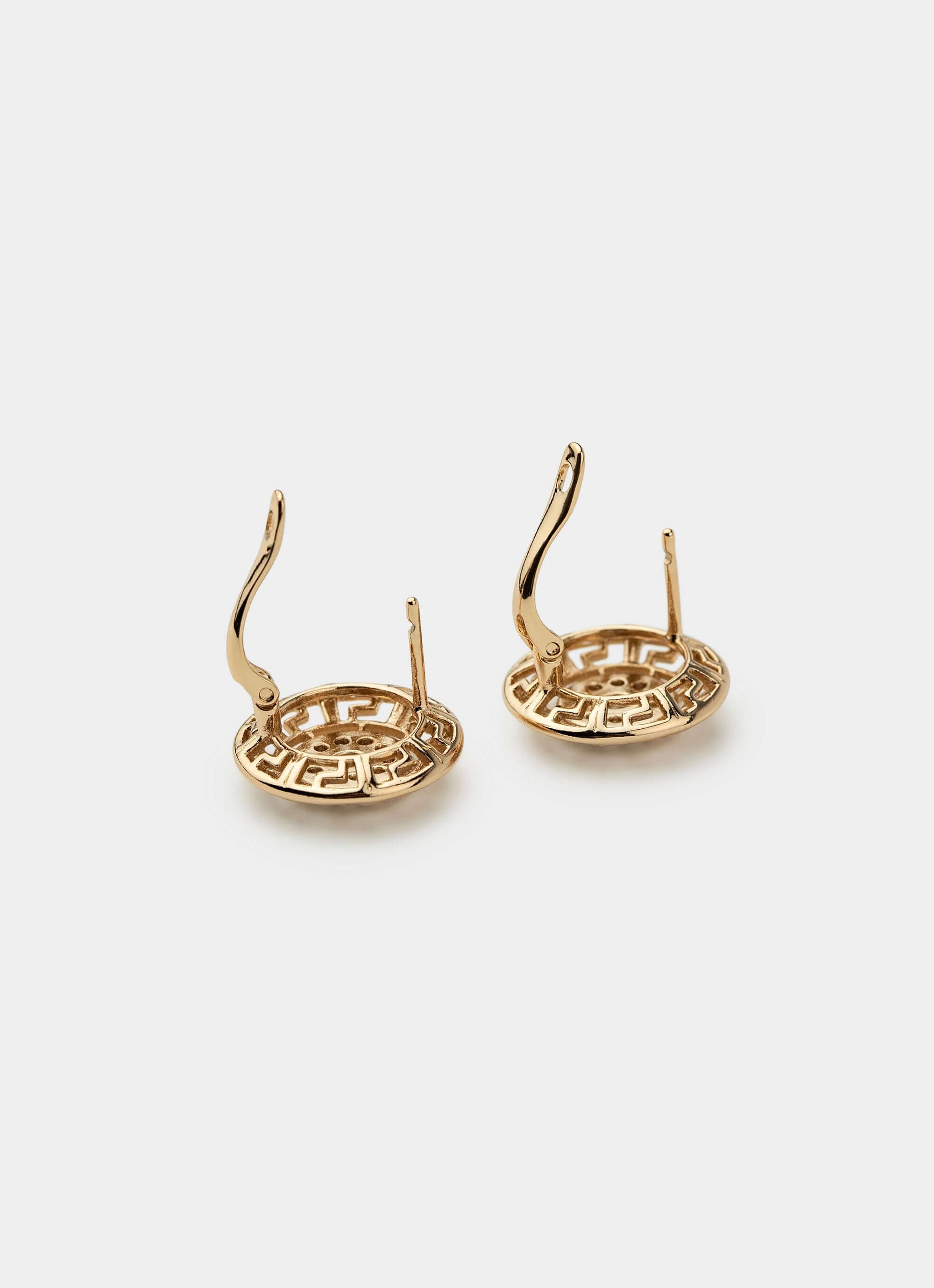 Greca Icy Shield Earring - Rose Gold Plated