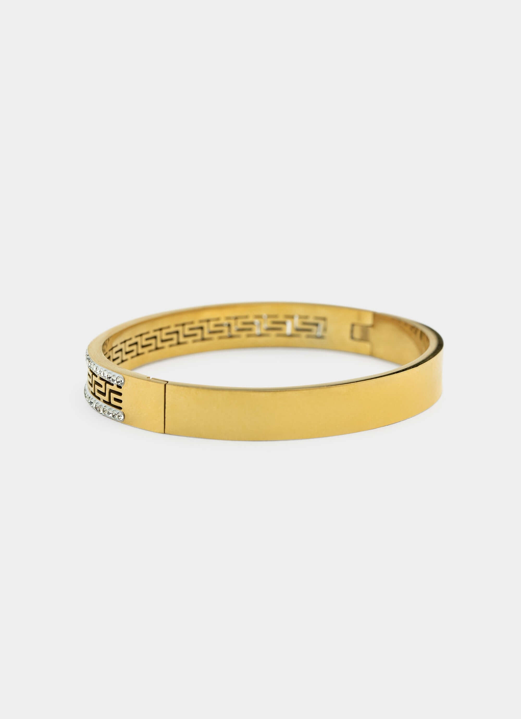 Greca Icy Bangle - 18K Gold Plated