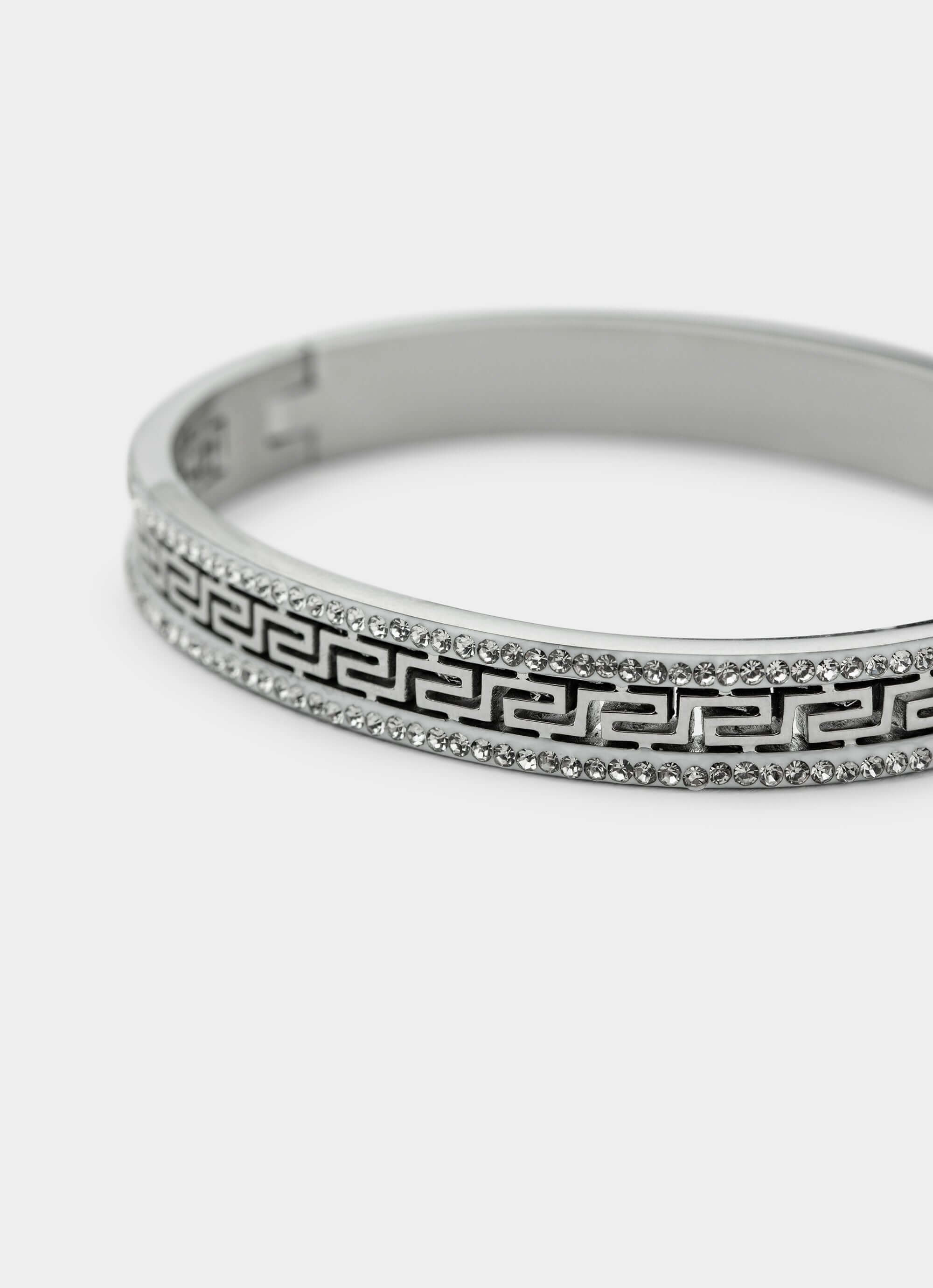 Greca Icy Bangle - Stainless Steel
