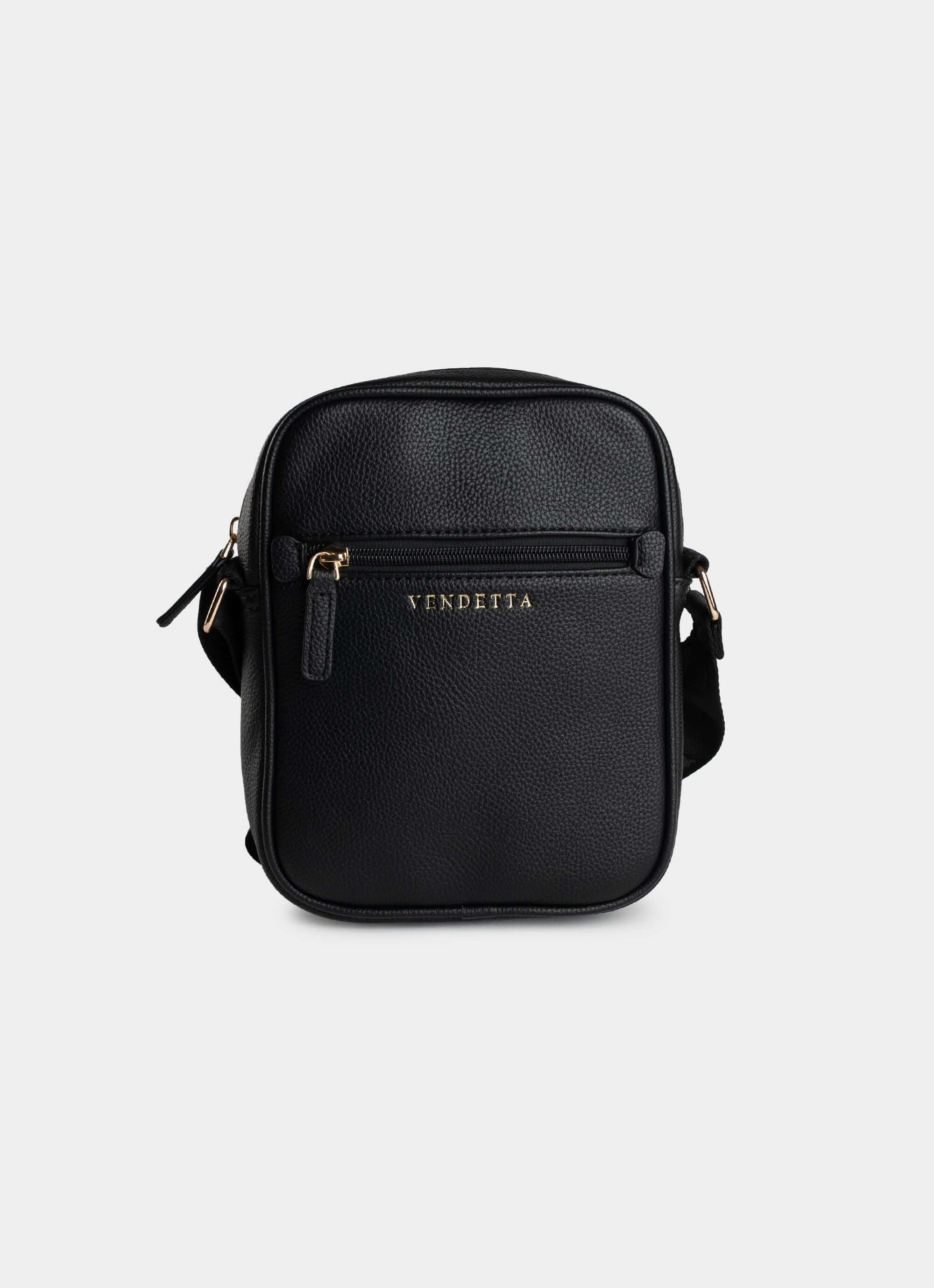 PU leather side bag – black – Vendetta Jewellery