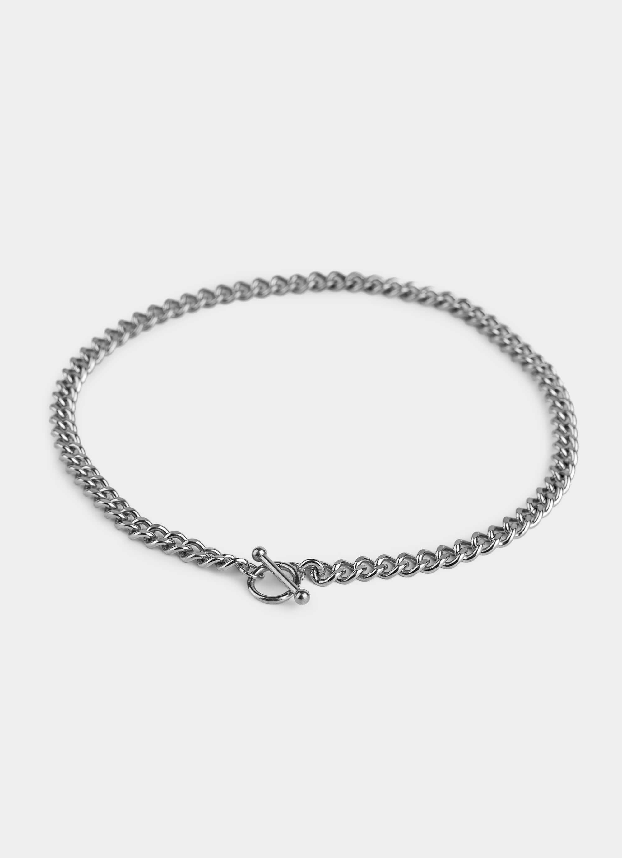 Stainless Steel Bar Clasp Cuban Chain – polished finish – Vendetta Jewellery