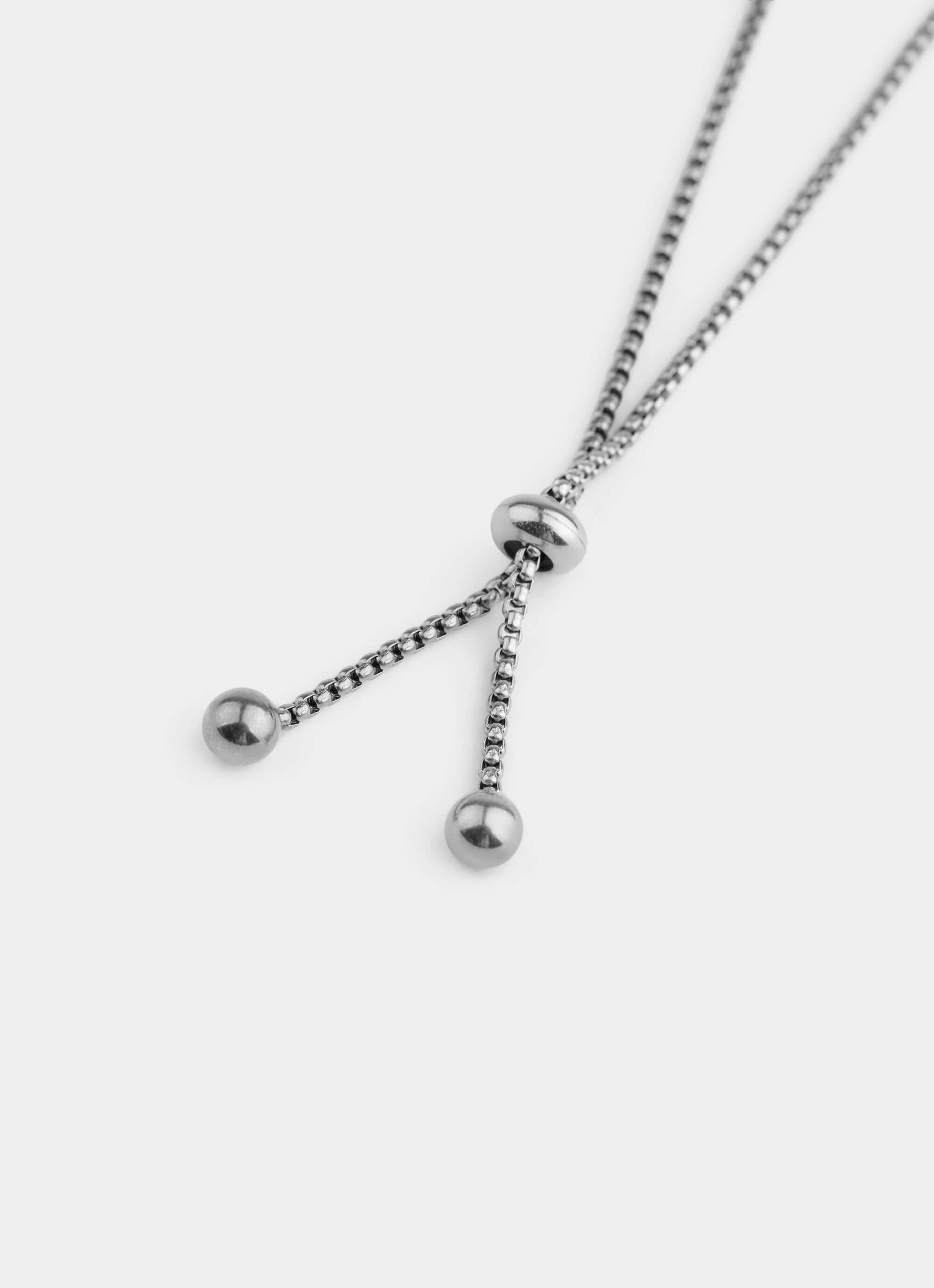 stainless steel necklace – adjustable chain detail – Vendetta Jewellery