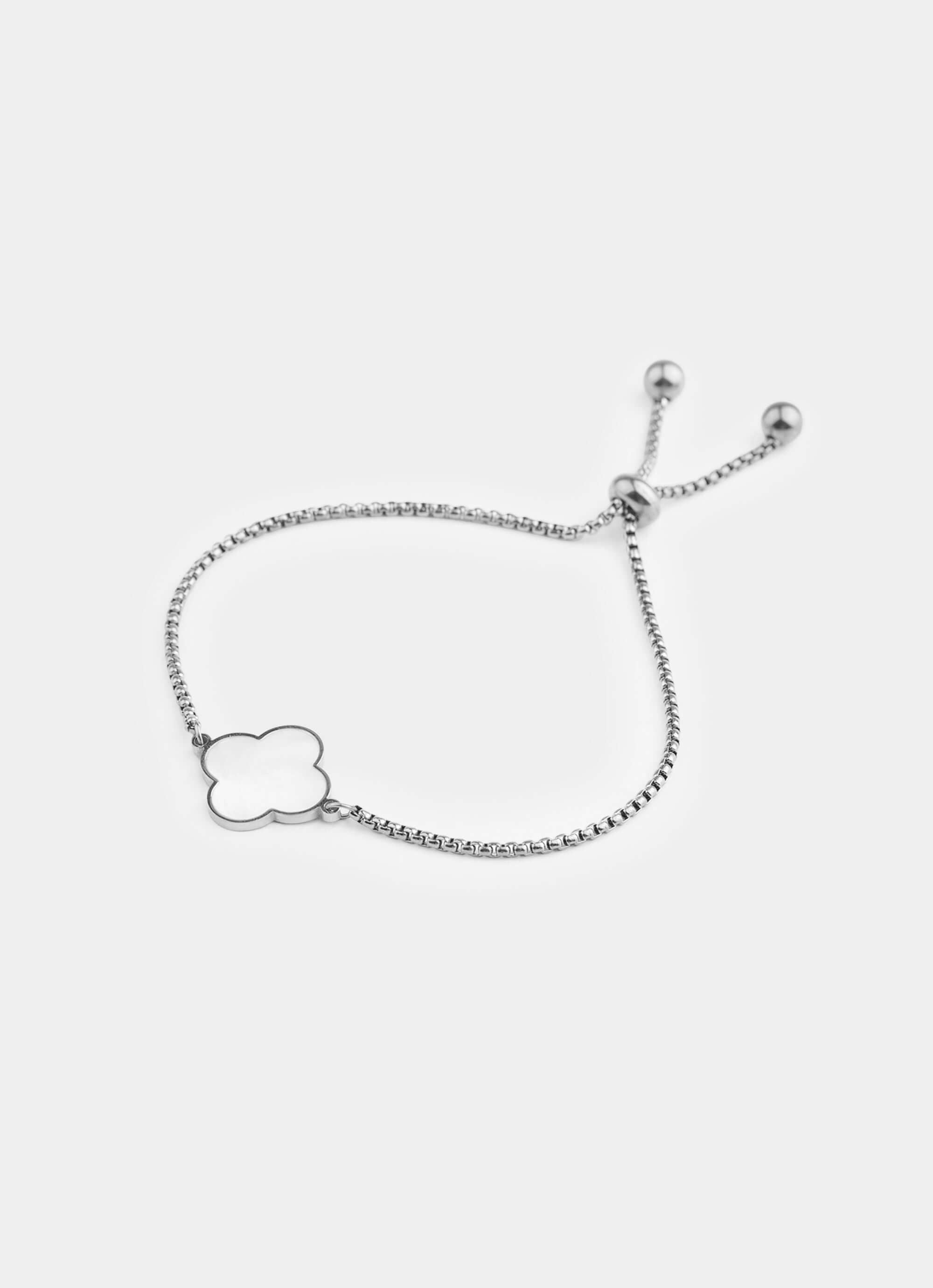 stainless steel 4 Leaf Clover Bracelet – adjustable chain – Vendetta Jewellery