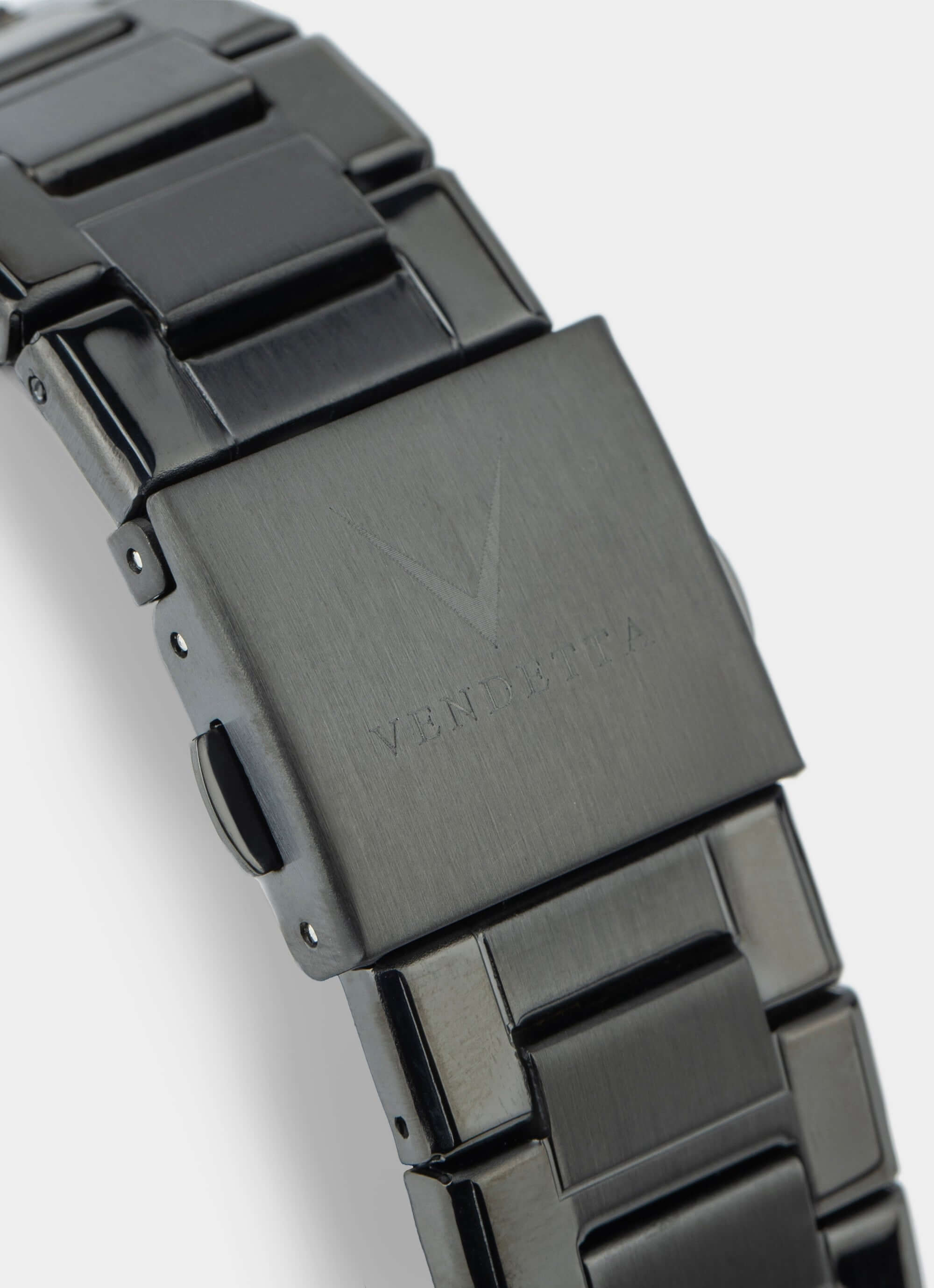 stainless steel watch band – black – Vendetta Jewellery