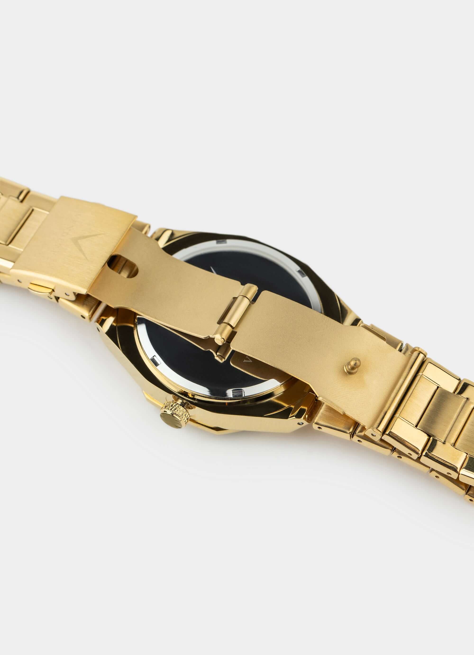 gold watch – stainless steel band – Vendetta Jewellery