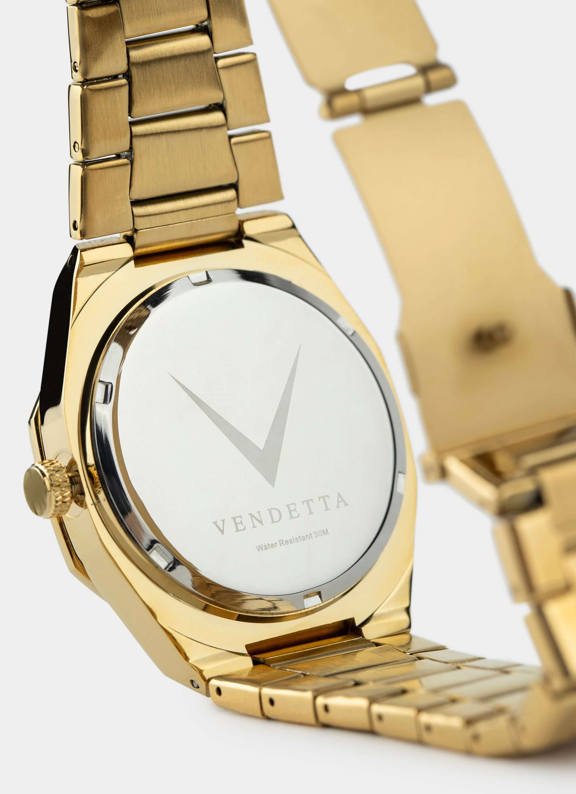 gold watch – rear view – Vendetta Jewellery