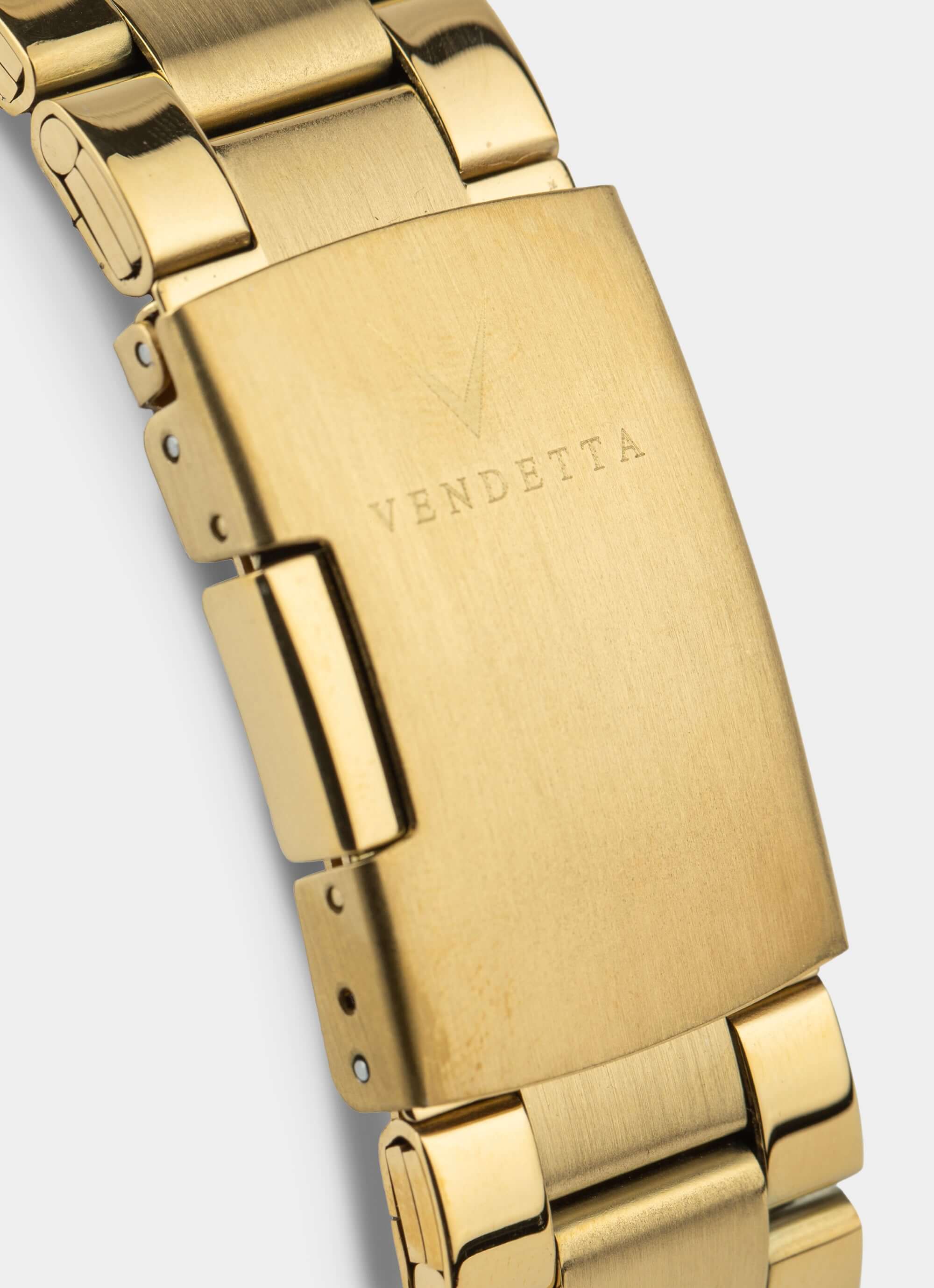 stainless steel watch band – gold color – Vendetta Jewellery