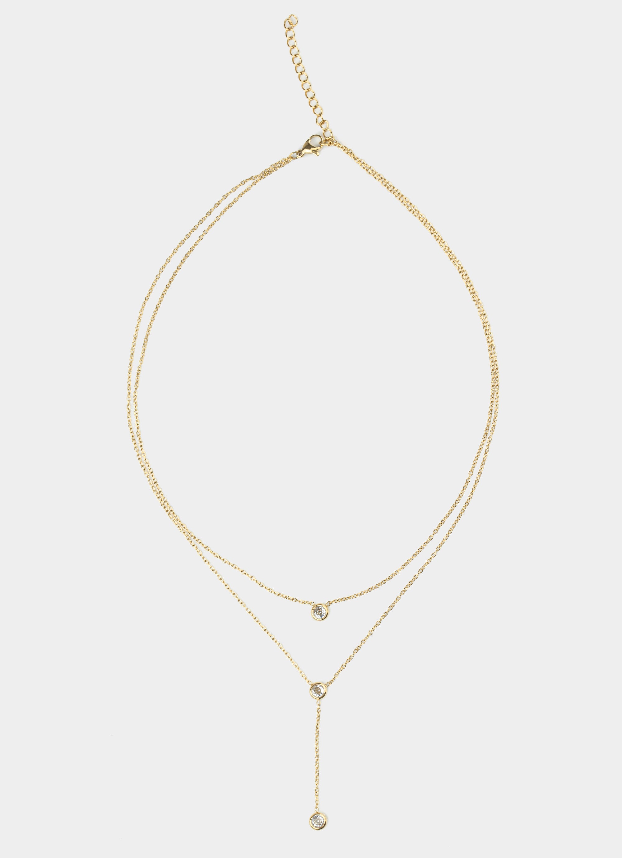 Mini Stud Stacker Necklace - 18k Gold Plated