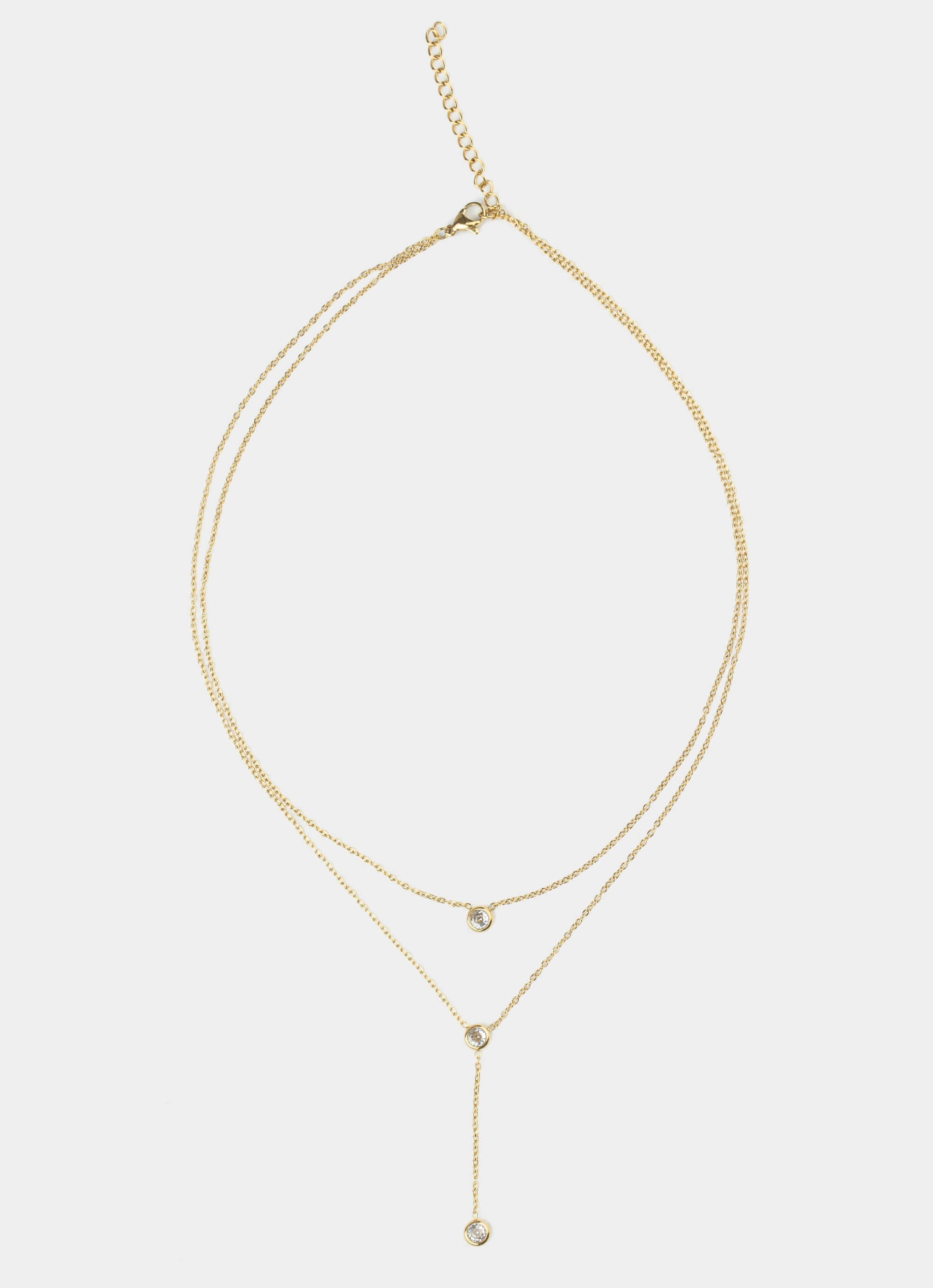 gold plated necklace – layered design – Vendetta Jewellery