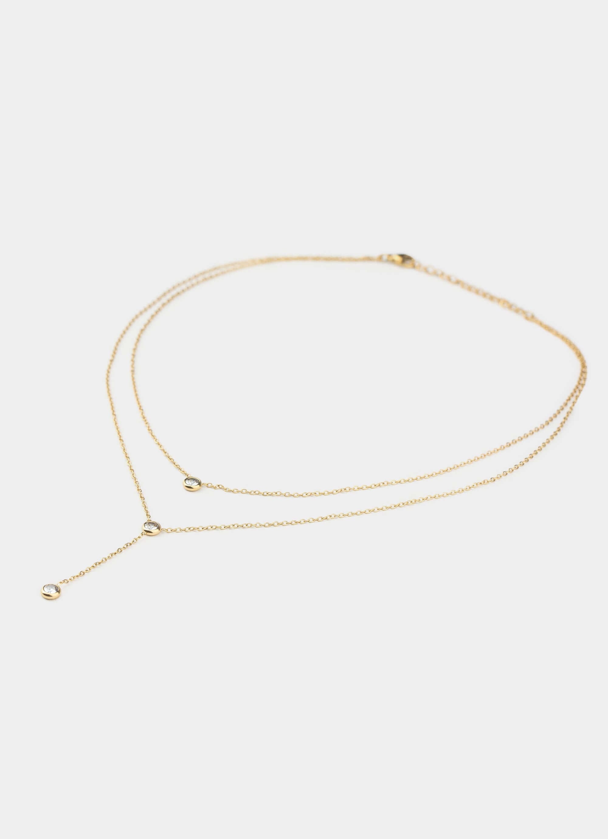 18k gold plated necklace – layered design – Vendetta Jewellery