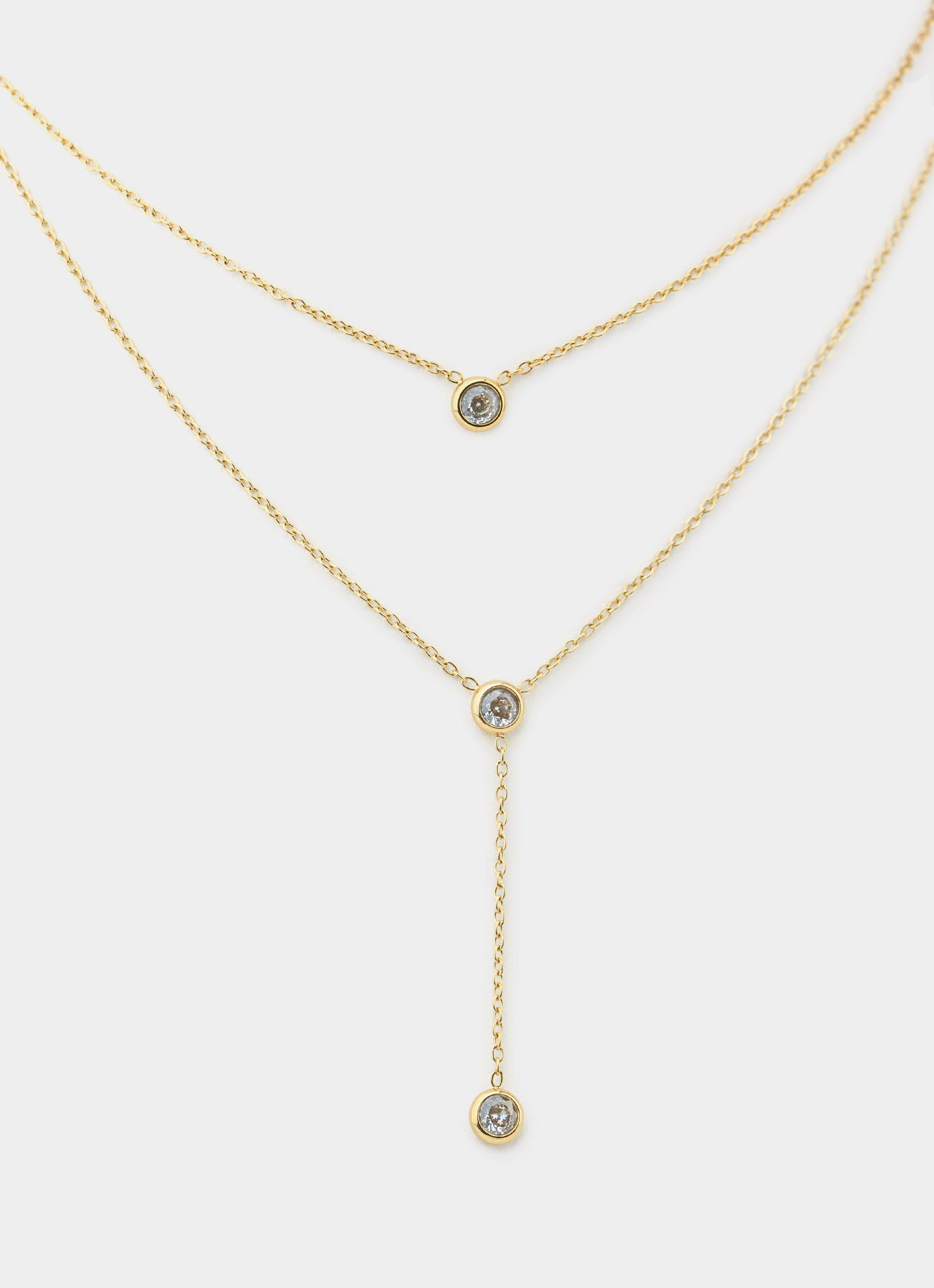 Mini Stud Stacker Necklace - 18k Gold Plated