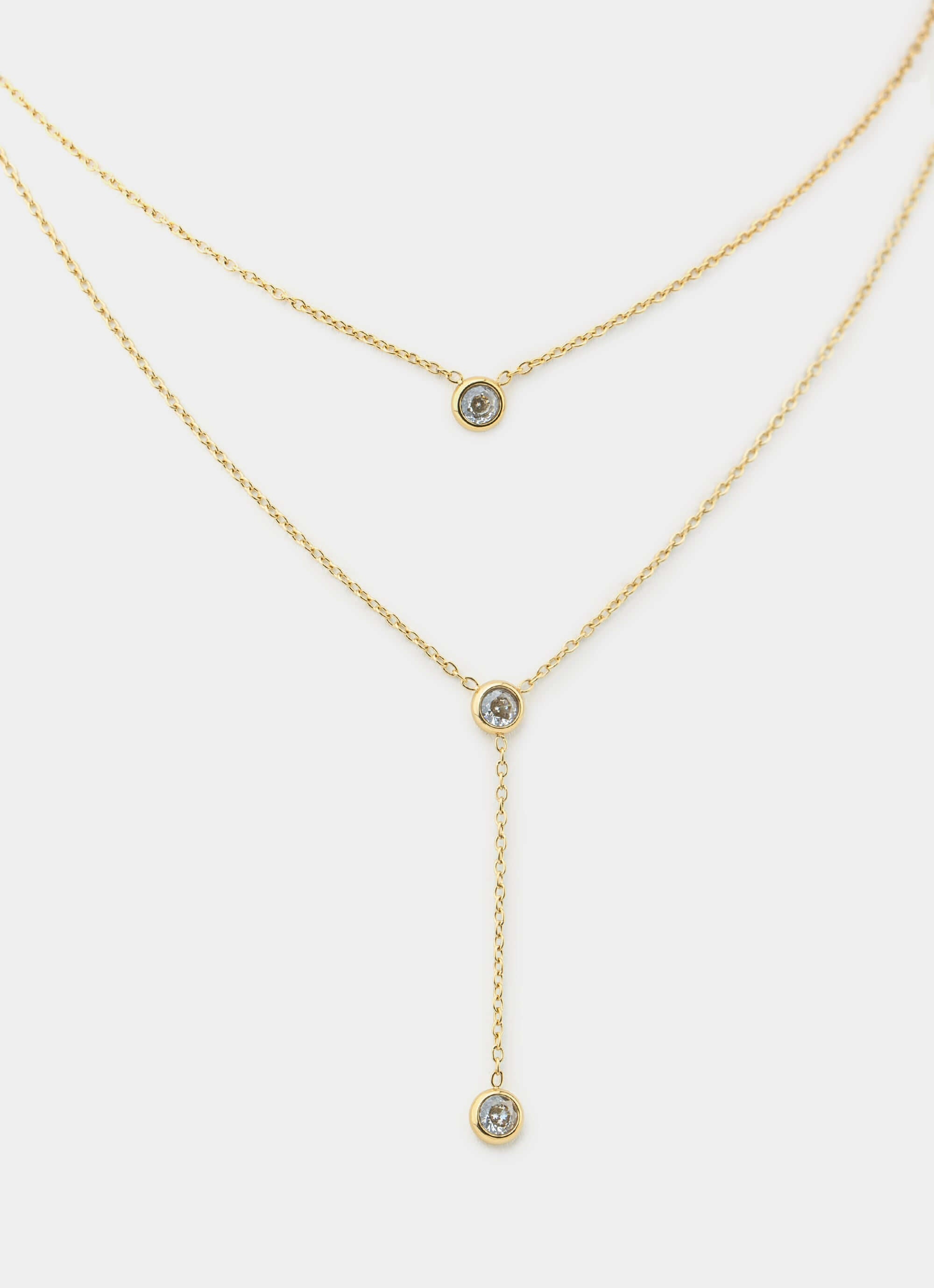 gold plated necklace – layered design – Vendetta Jewellery