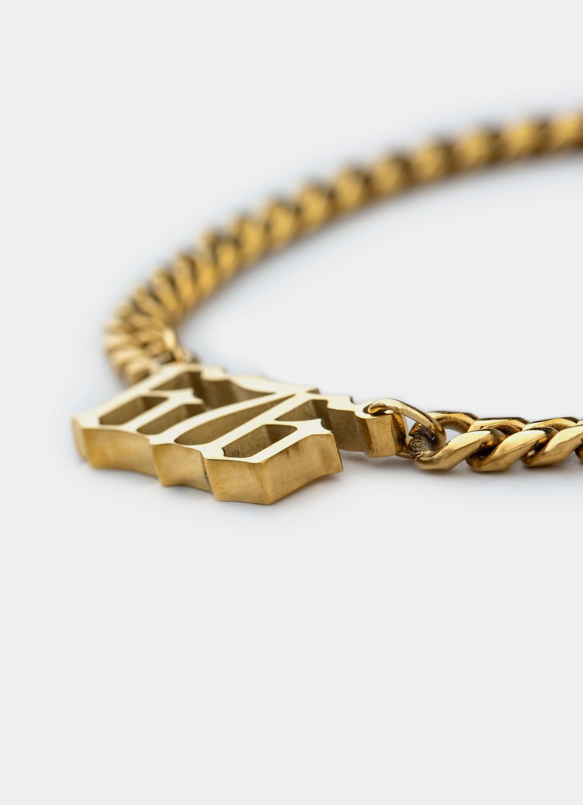 18k gold plated bracelet – chain design with logo – Vendetta Jewellery