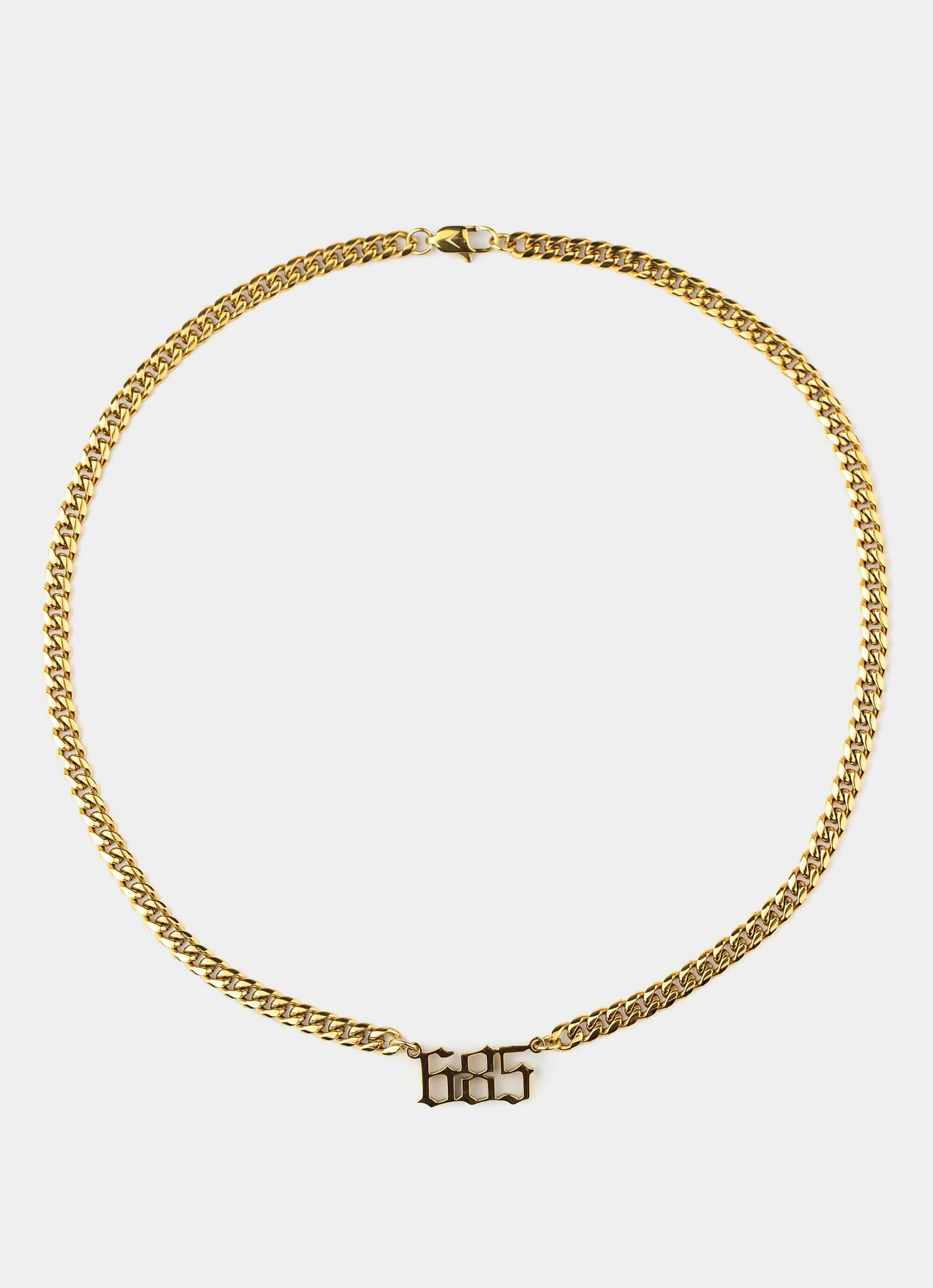 18k gold plated necklace – chain with logo – Vendetta Jewellery