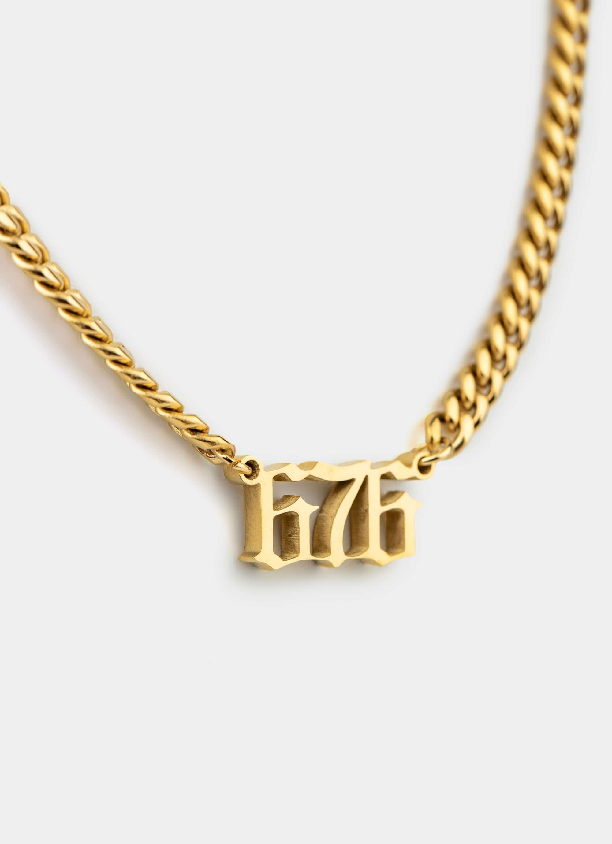 18k gold plated necklace – 676 Legacy Necklace - 18k Gold Plated – Vendetta Jewellery