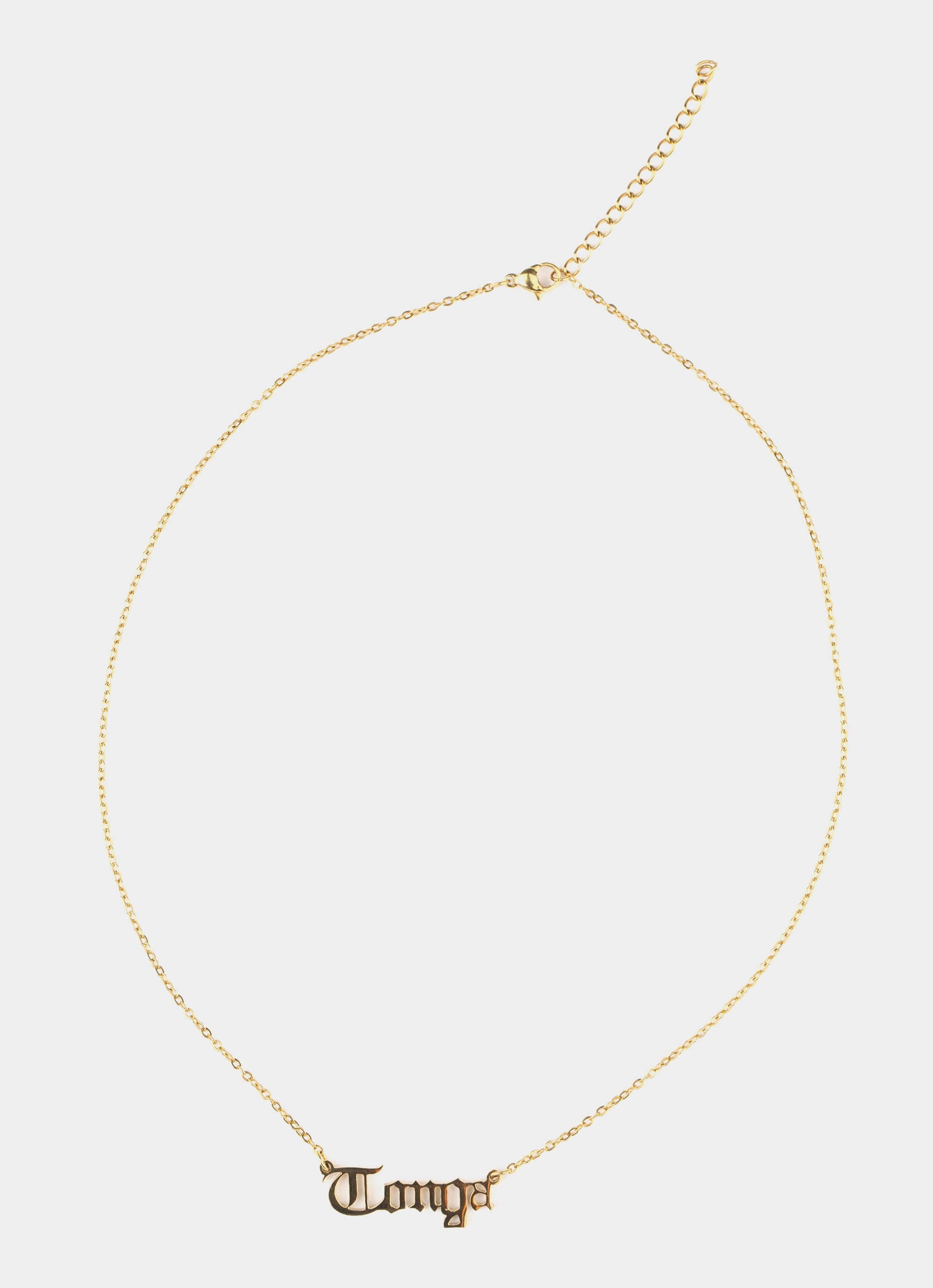 Stainless steel necklace – Old-English ‘Tonga’ pendant – Vendetta Jewellery