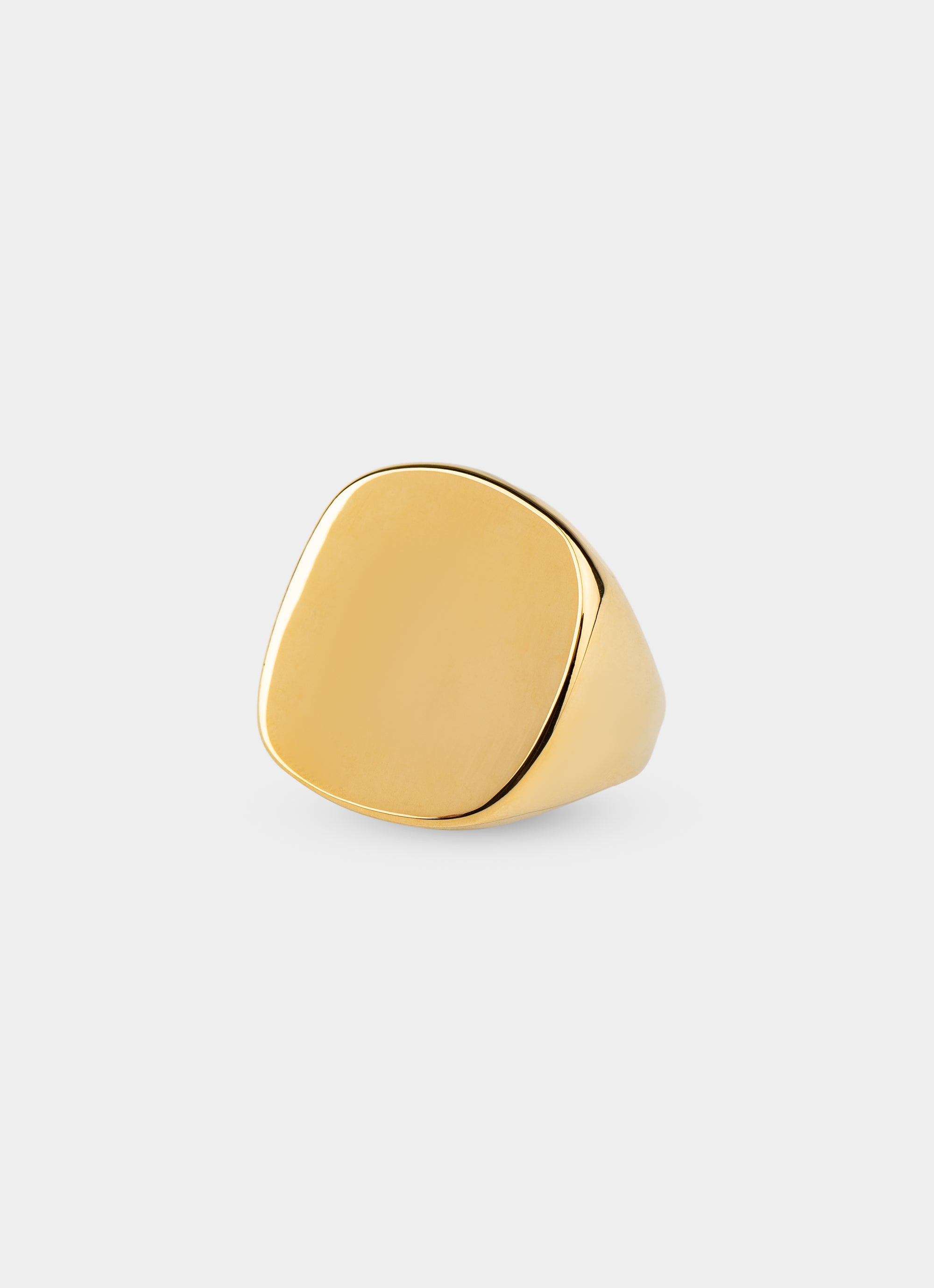 Rounded Signet Ring - 18k Gold Plated