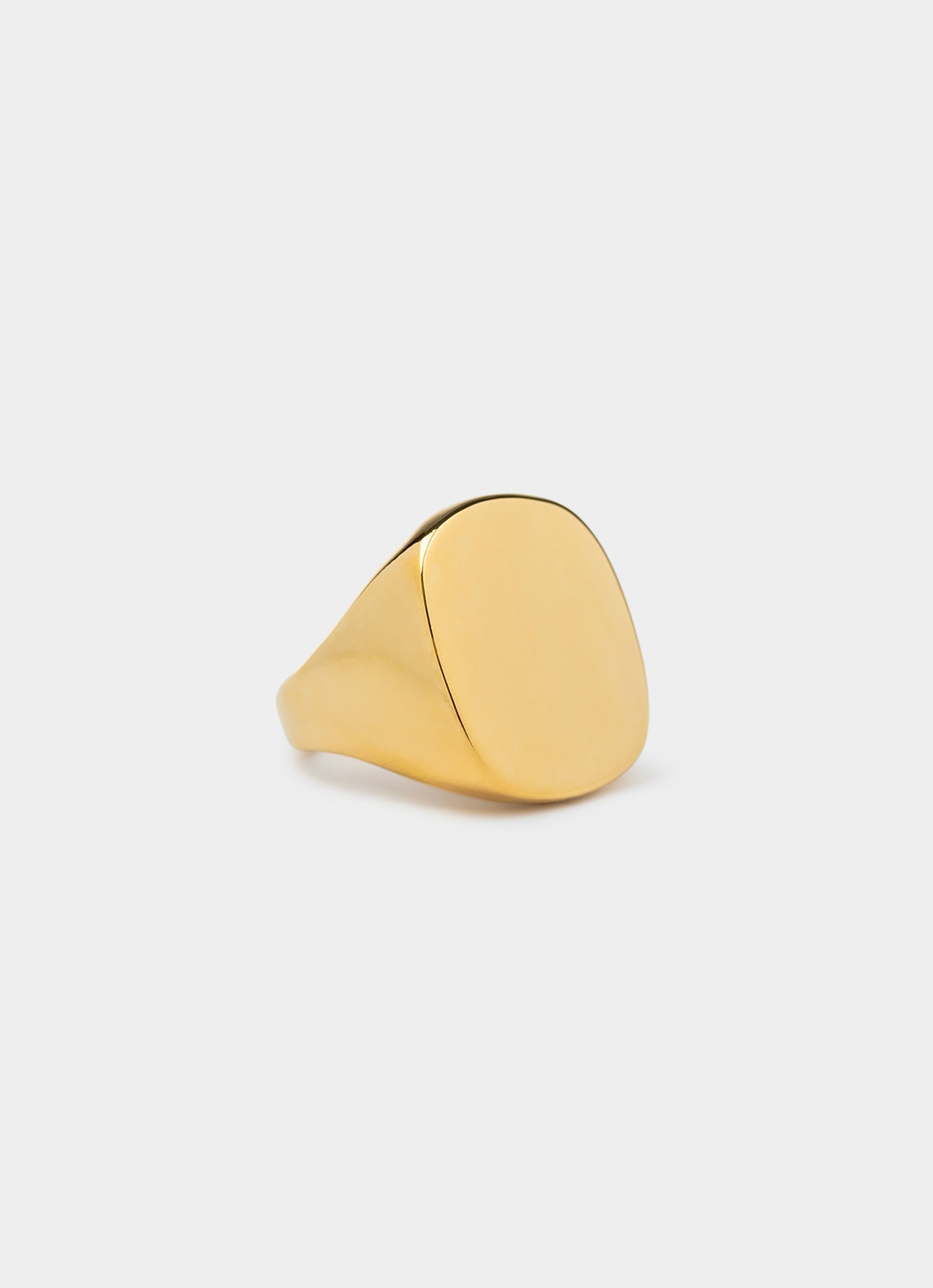 Rounded Signet Ring - 18k Gold Plated