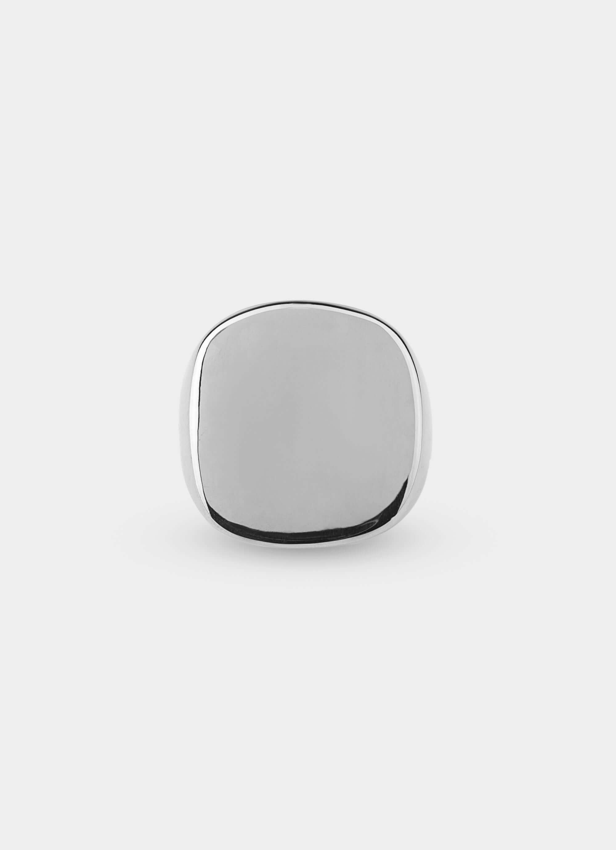 Stainless steel Rounded Signet Ring – Vendetta Jewellery