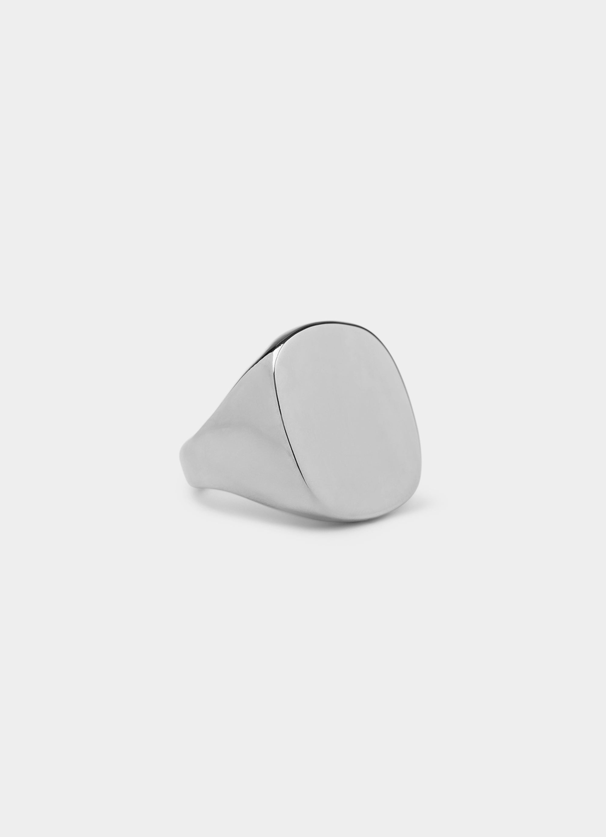 Rounded Signet Ring - Stainless Steel