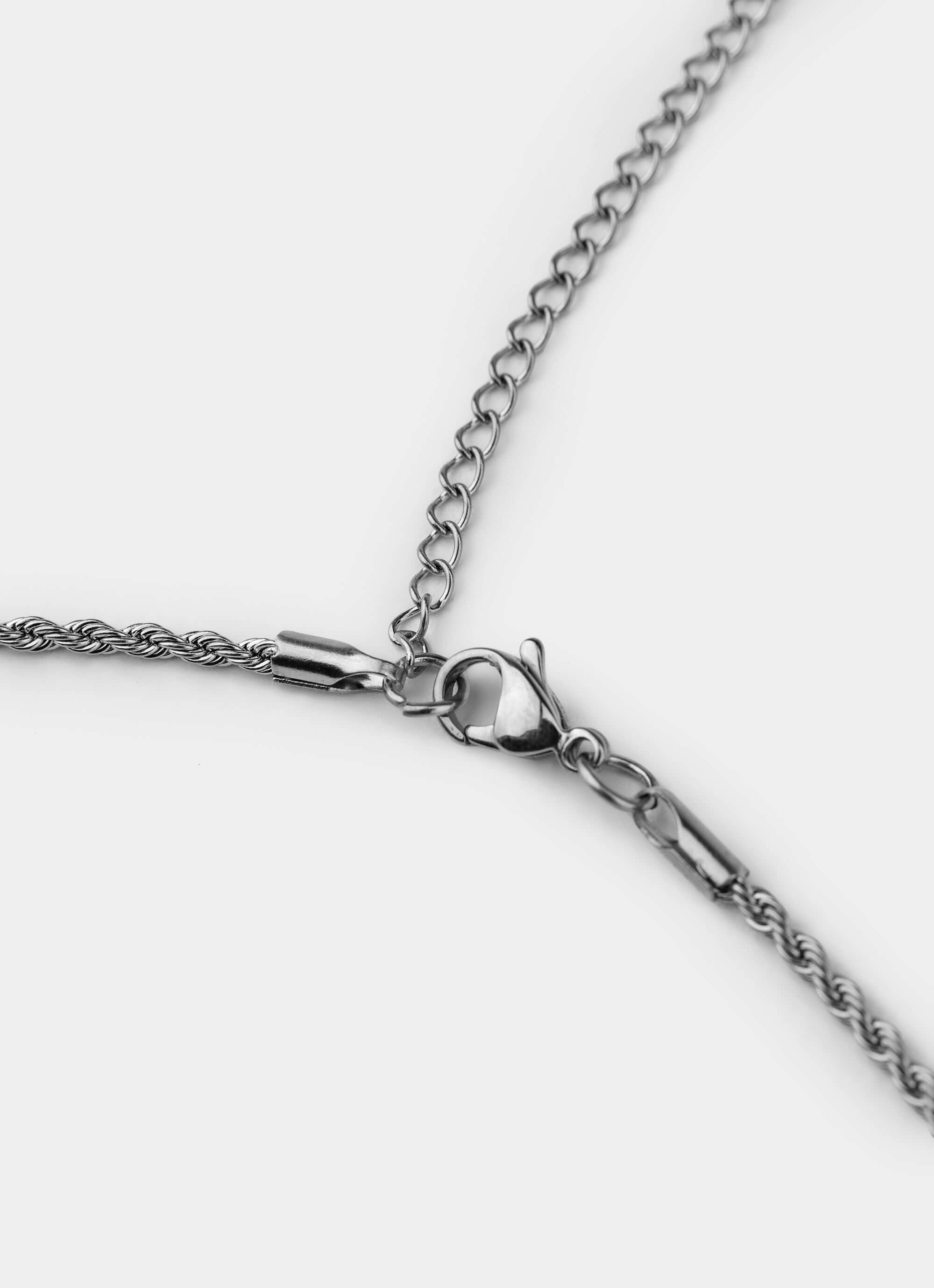 Stainless steel Rope Chain 2mm – clasp detail – Vendetta Jewellery