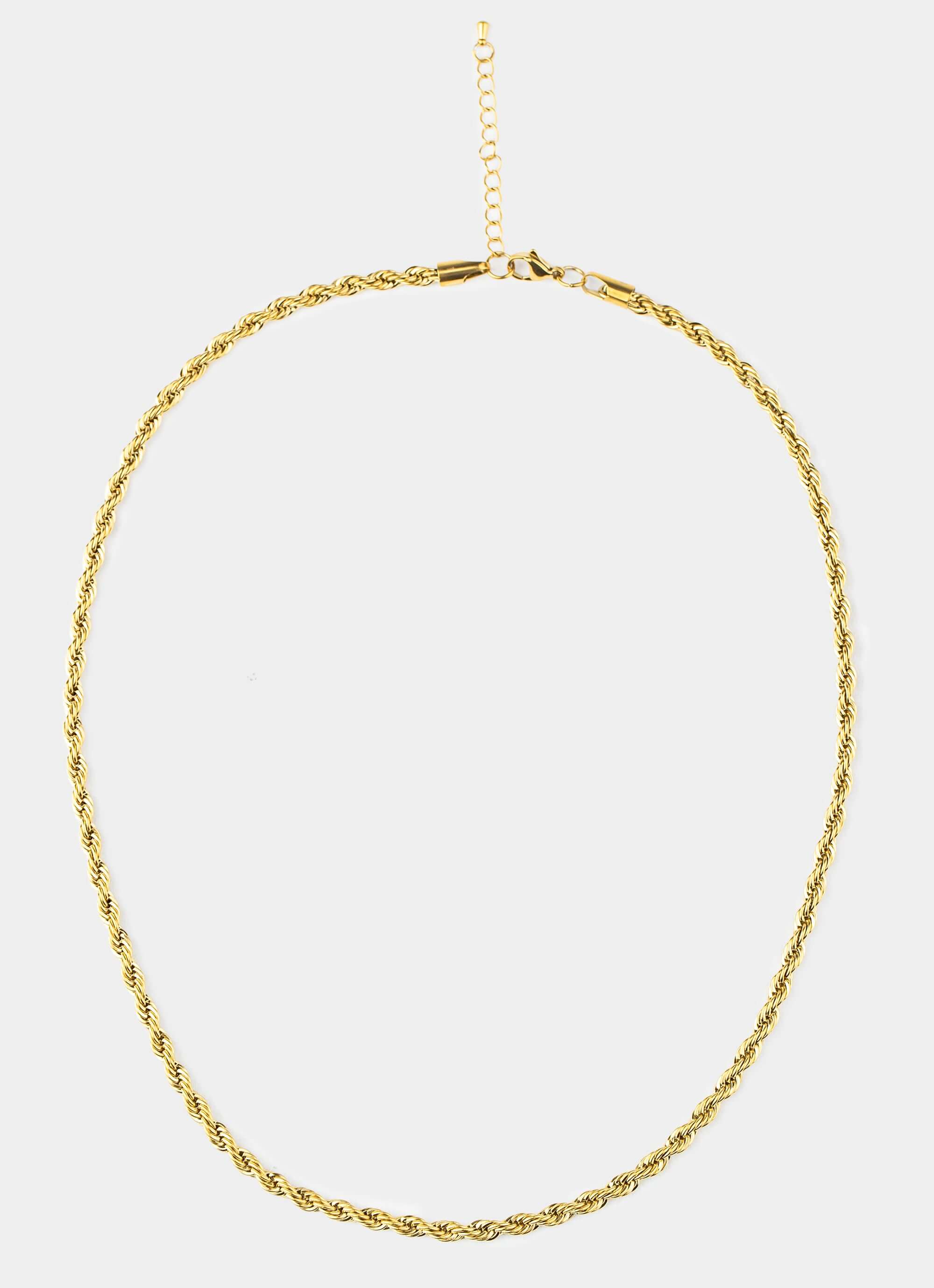 18k gold plated rope chain 5mm – Vendetta Jewellery
