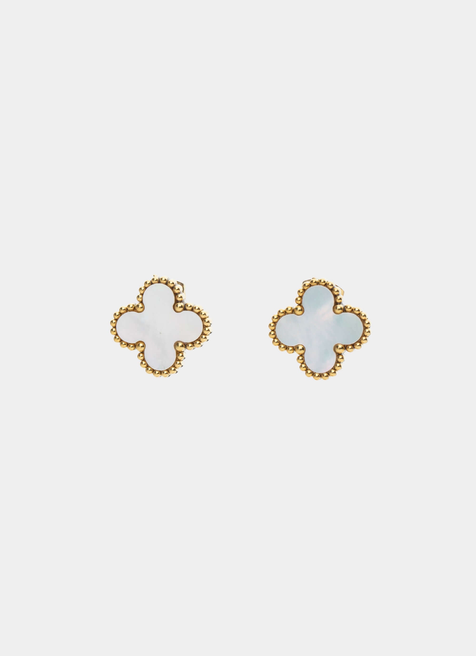 18k gold plated earrings – four leaf design – Vendetta Jewellery