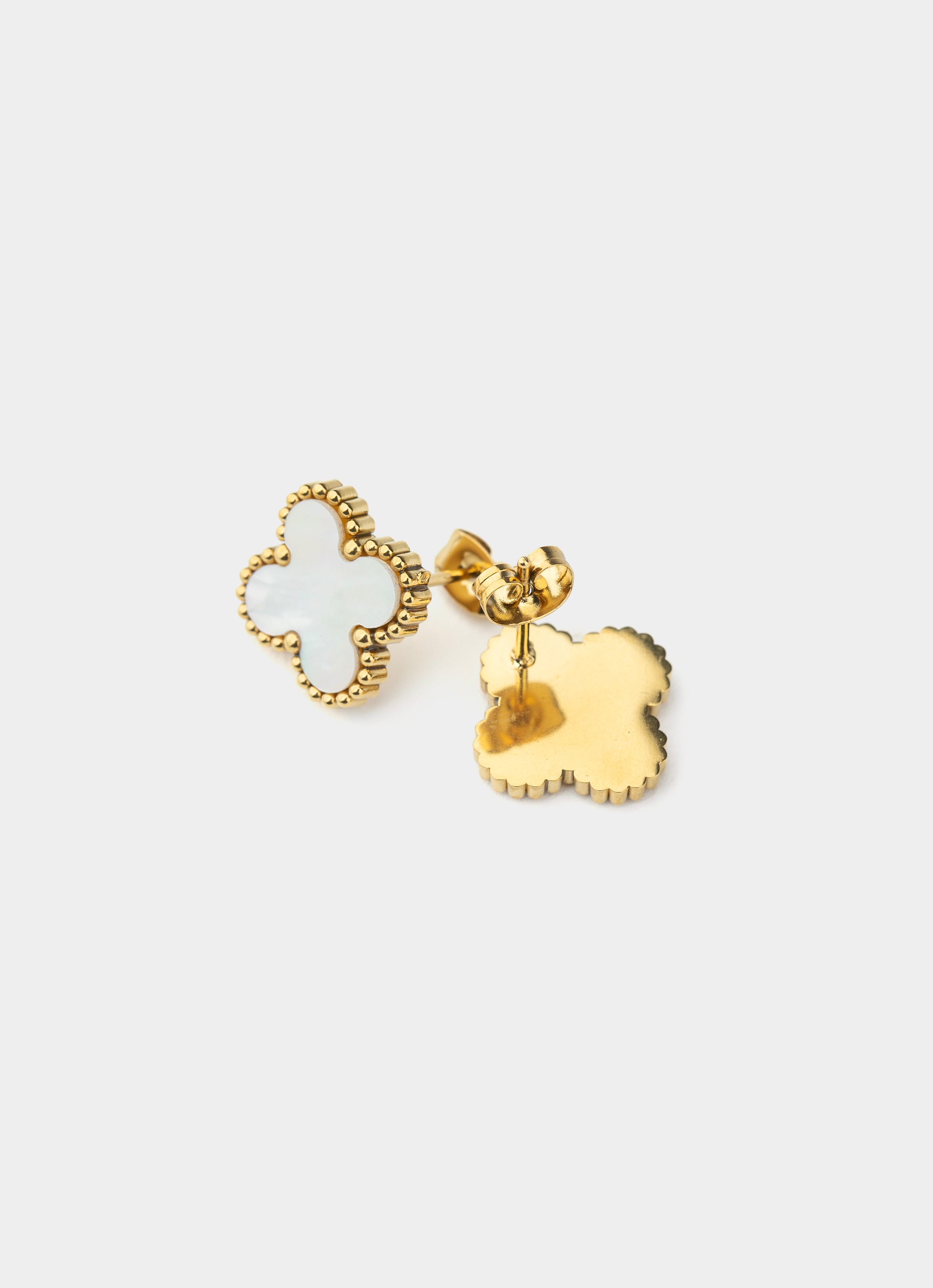 Four Leaf Gilded Earring - 18k Gold Plated