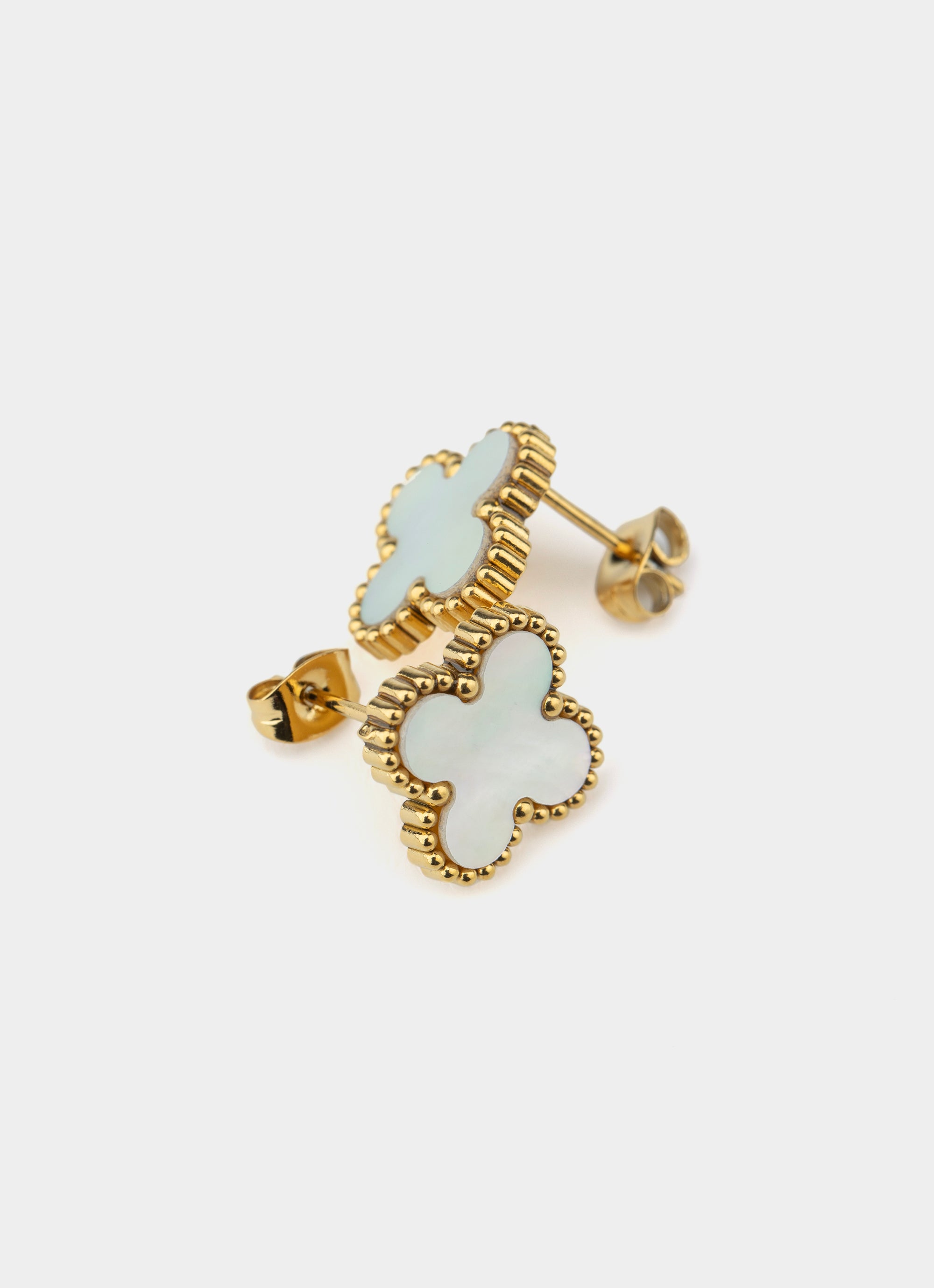Four Leaf Gilded Earring - 18k Gold Plated