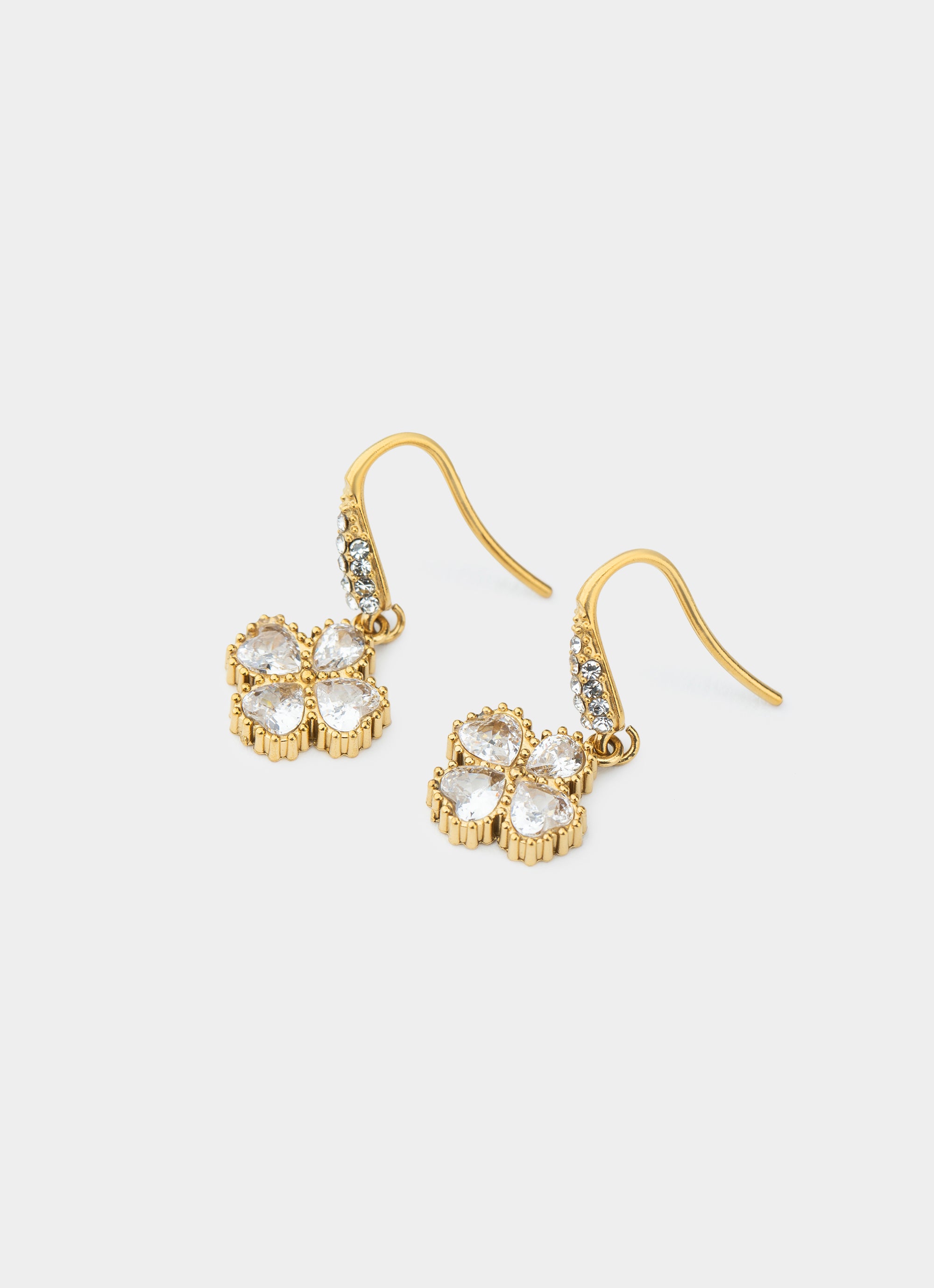 Vendetta Four Leaf Chandelier Earring - 18k Gold Plated