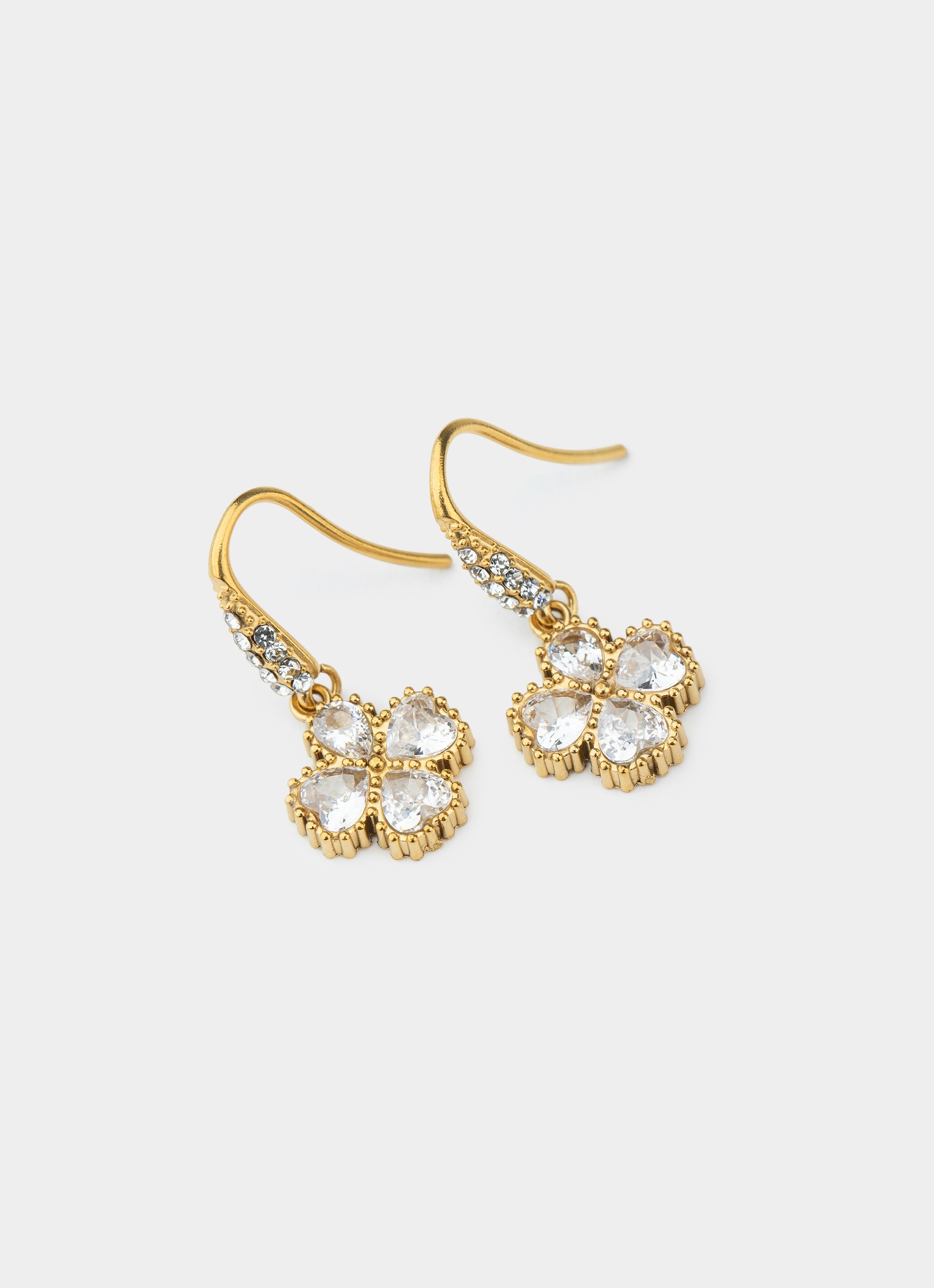 Vendetta Four Leaf Chandelier Earring - 18k Gold Plated