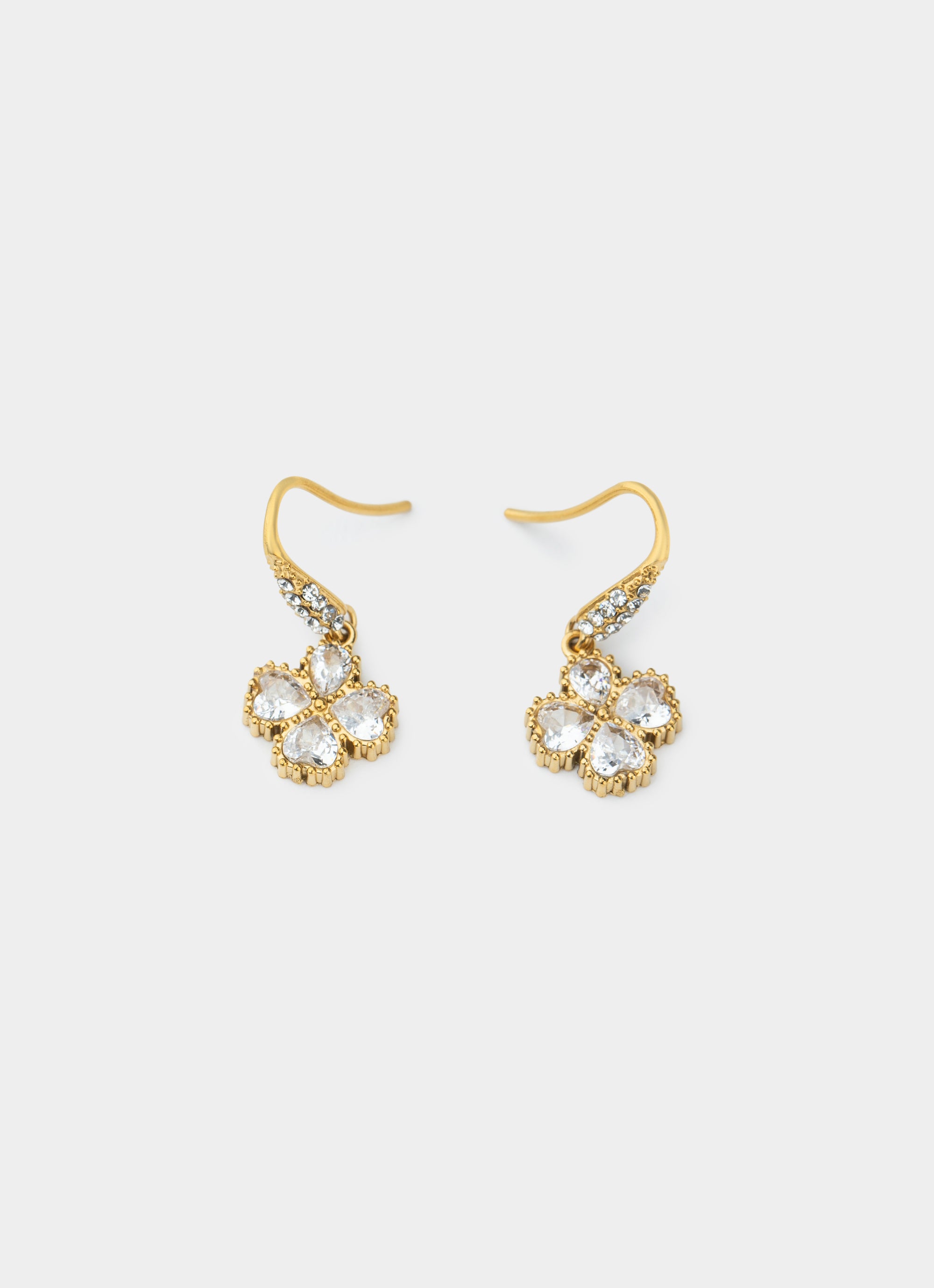 Vendetta Four Leaf Chandelier Earring - 18k Gold Plated