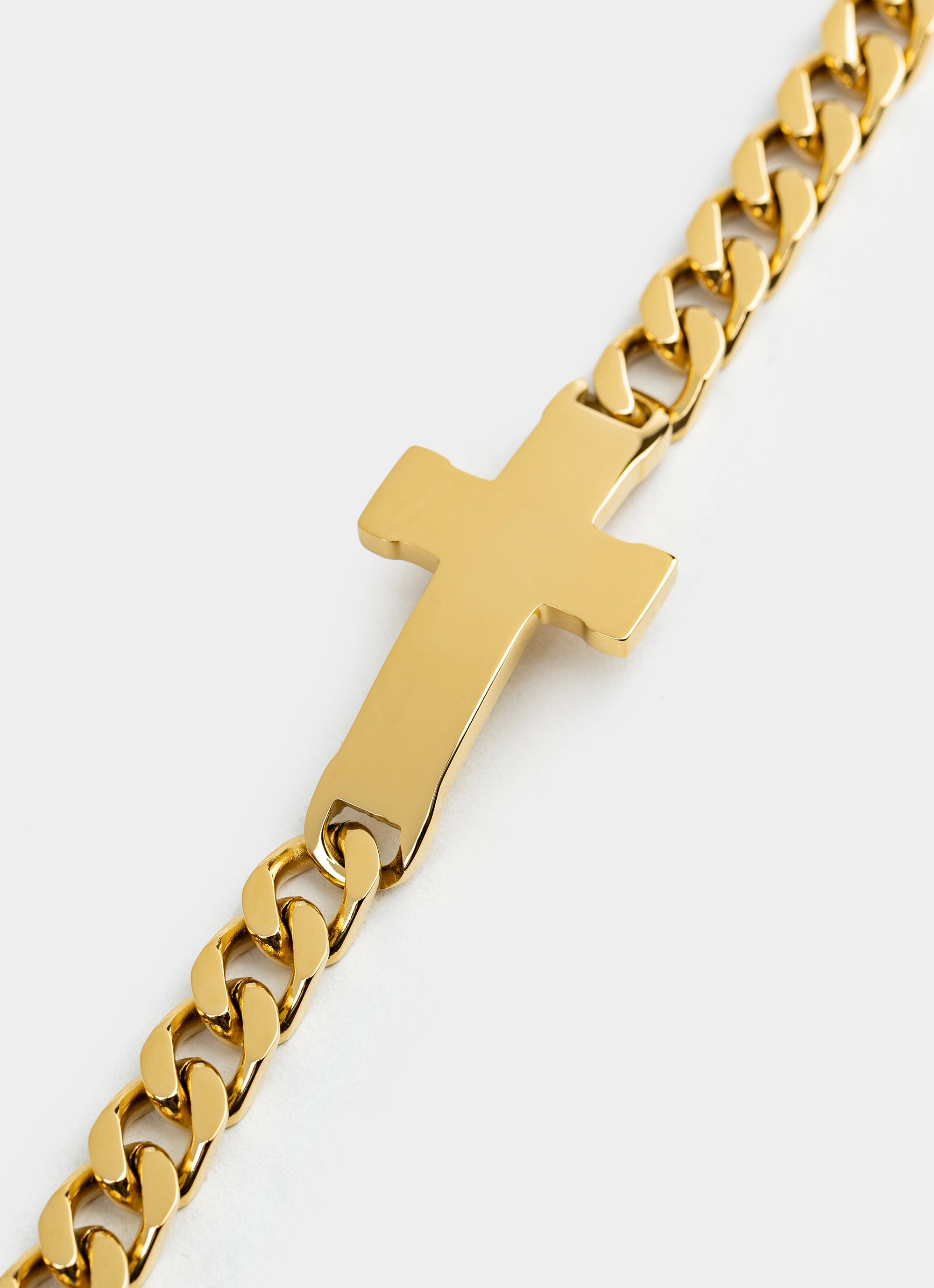 Vendetta Cuban Cross Bracelet M/L - 18k Gold Plated