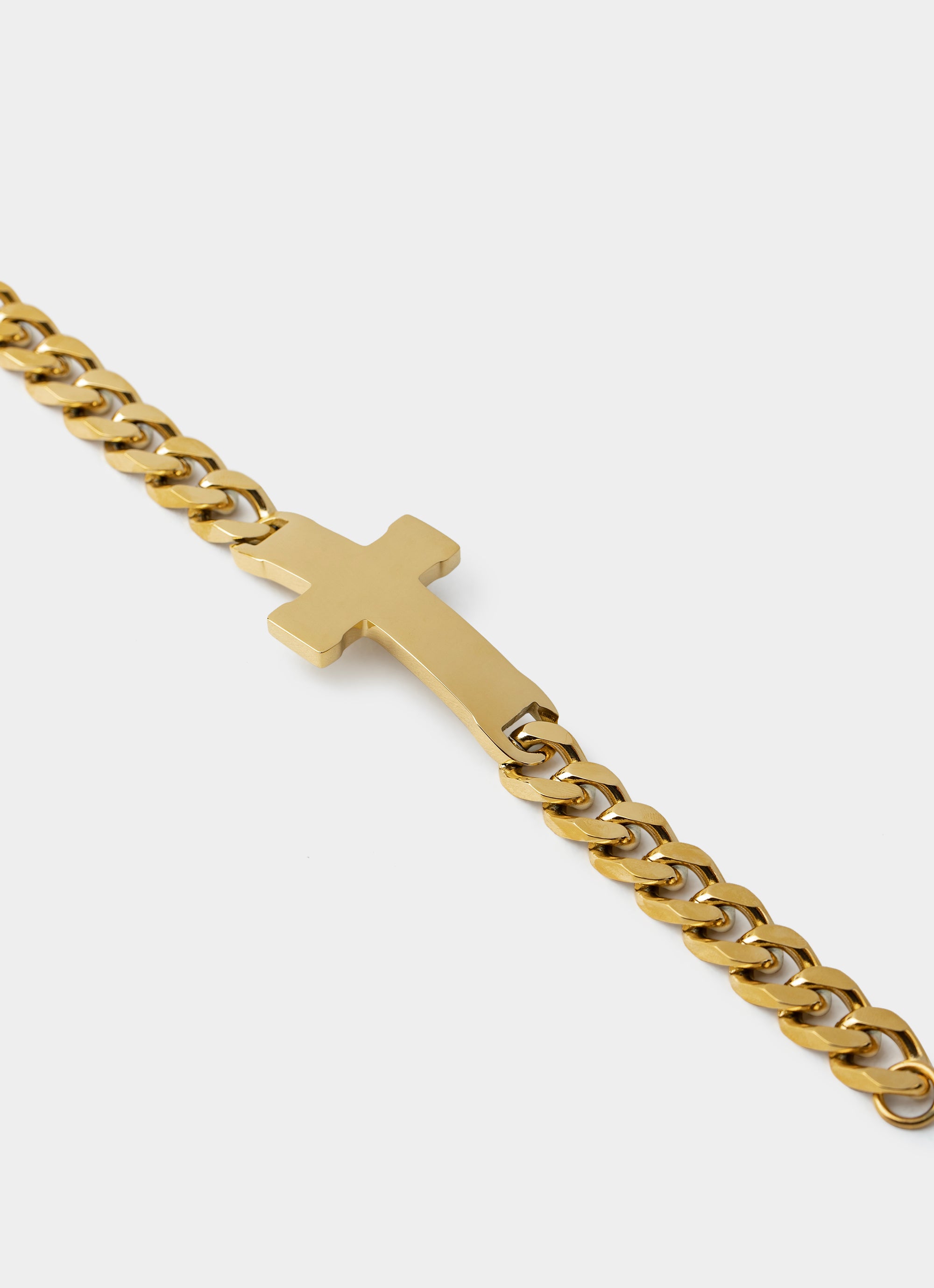 Vendetta Cuban Cross Bracelet M/L - 18k Gold Plated