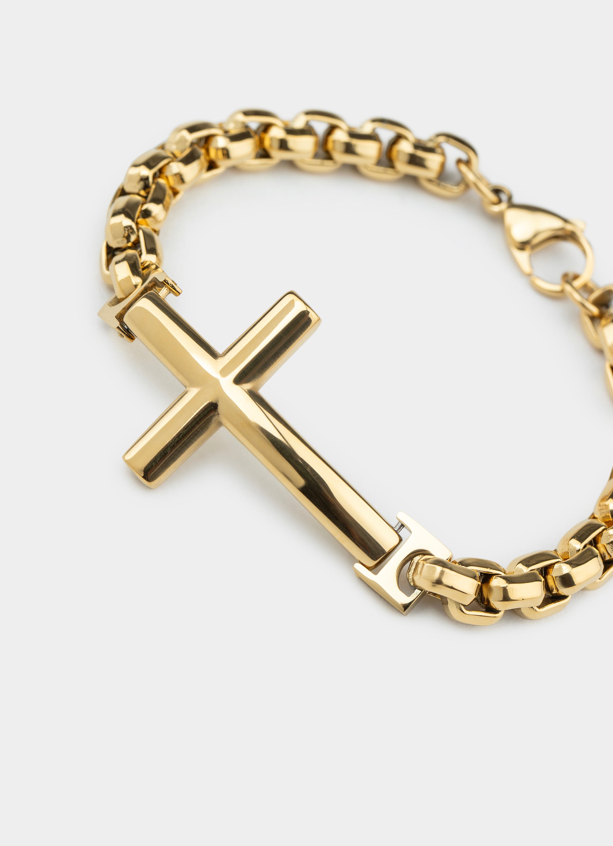Vendetta Box Cross Bracelet - 18k Gold Plated