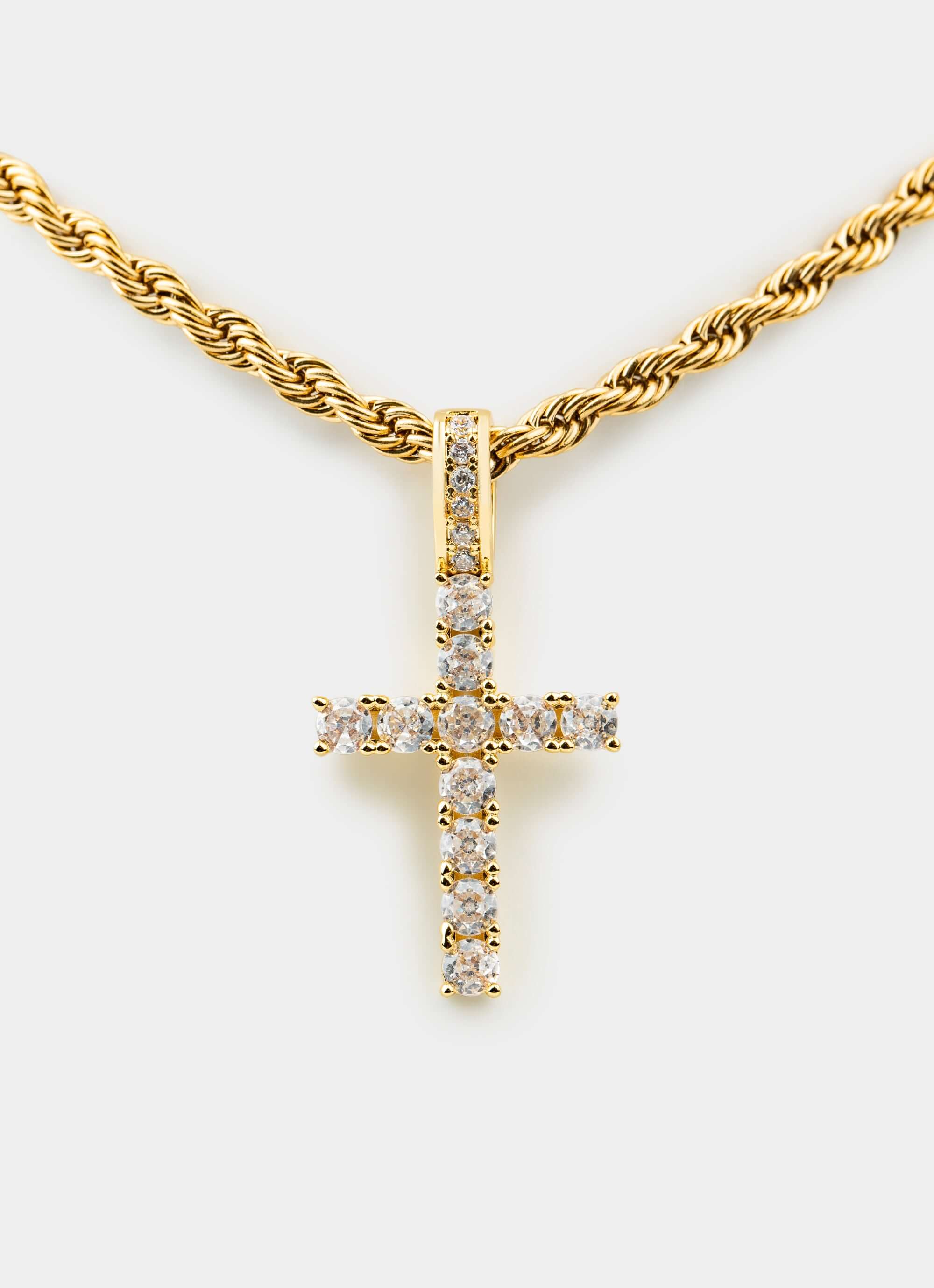 brass Classic Cross Pendant - 18k Gold Plated – Vendetta Jewellery