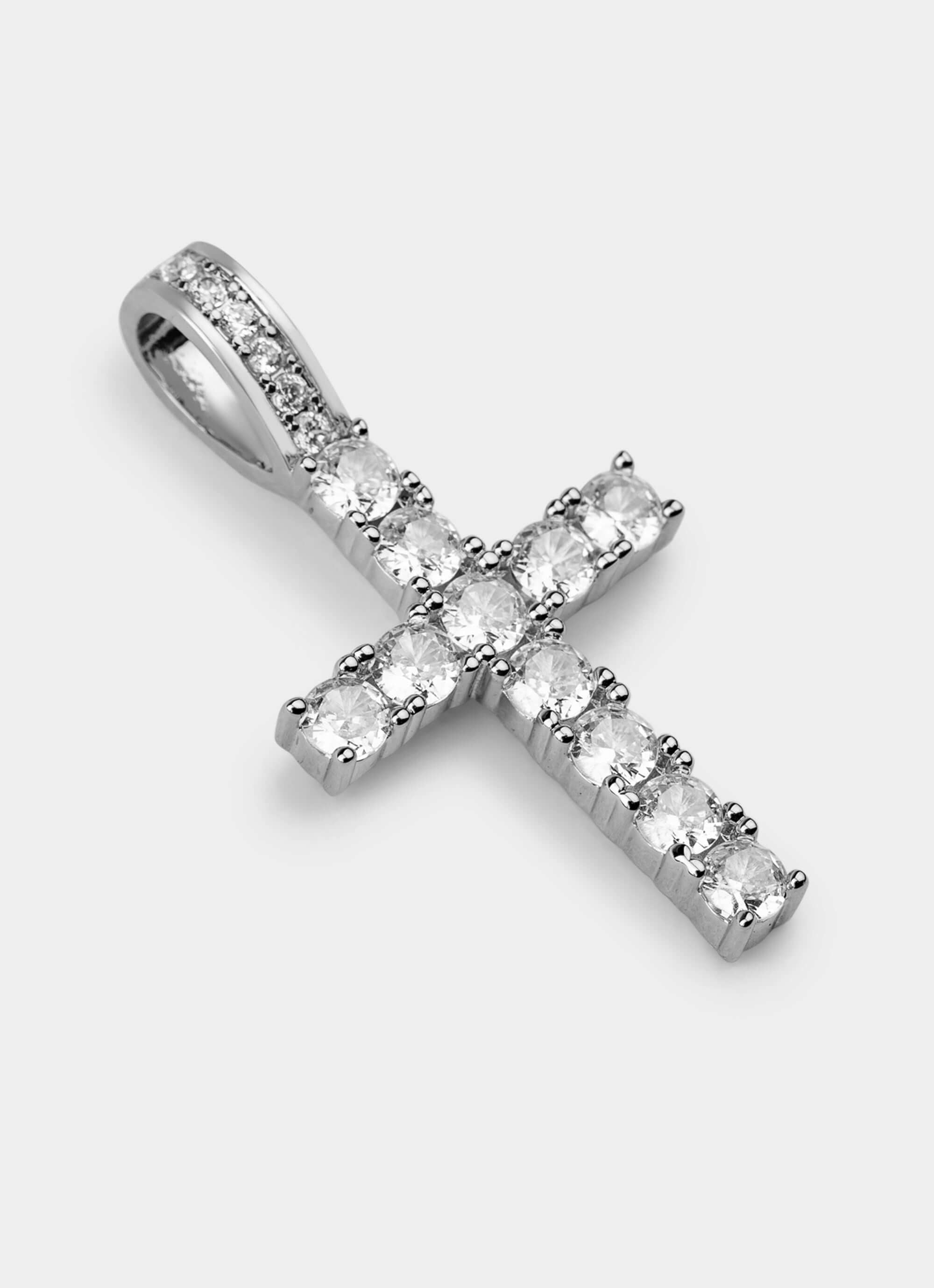 Palladium plated pendant – Classic Cross Pendant - Palladium Plated – Vendetta Jewellery