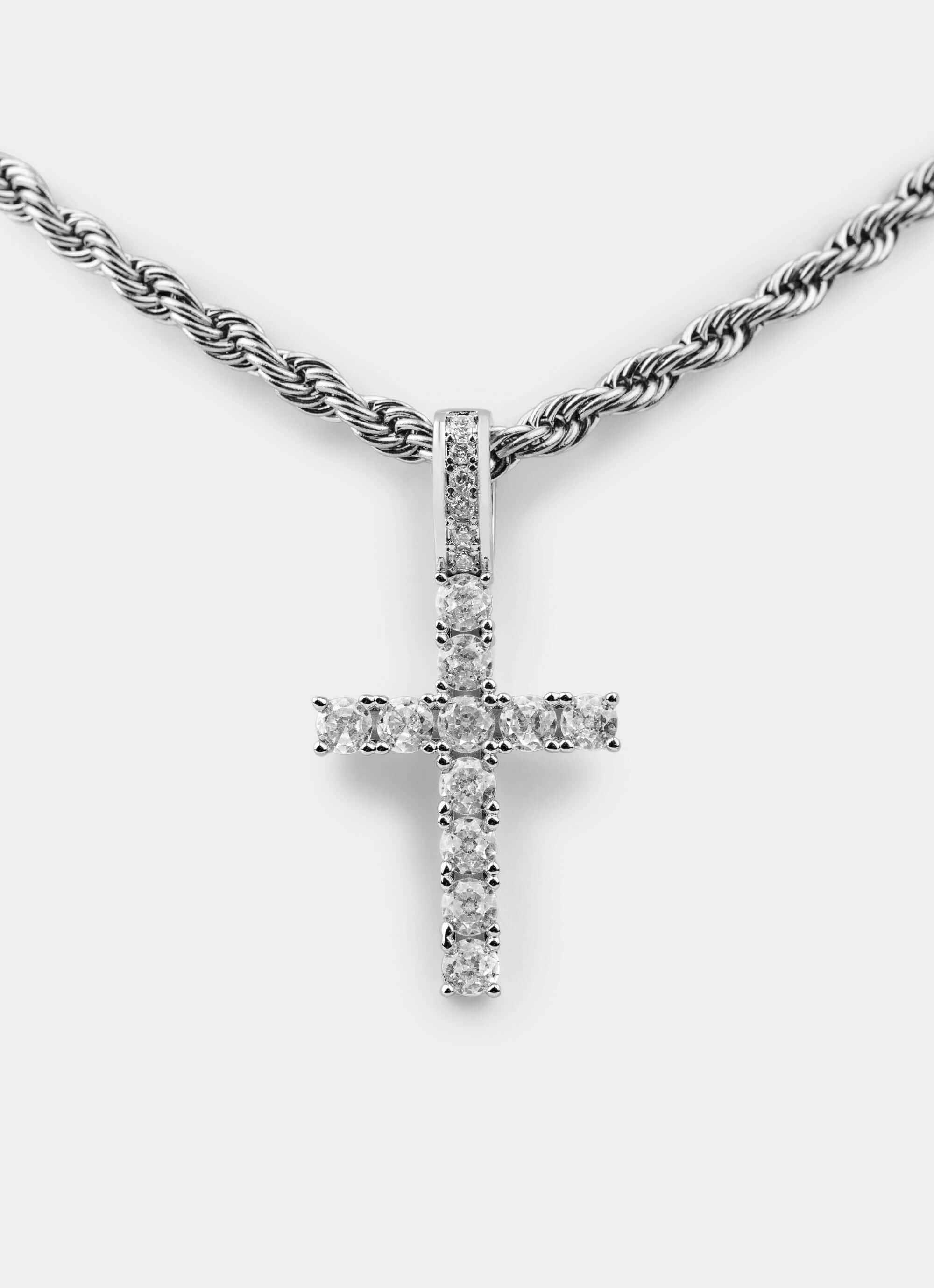 Palladium plated pendant – Classic Cross Pendant - Palladium Plated – Vendetta Jewellery