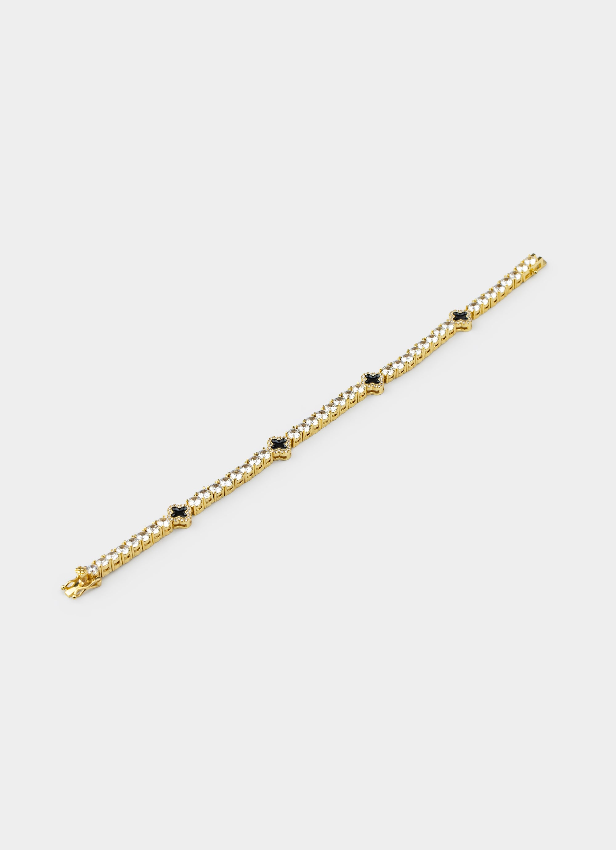 Vendetta Four Leaf Baguette Bracelet - 18k Gold Plated