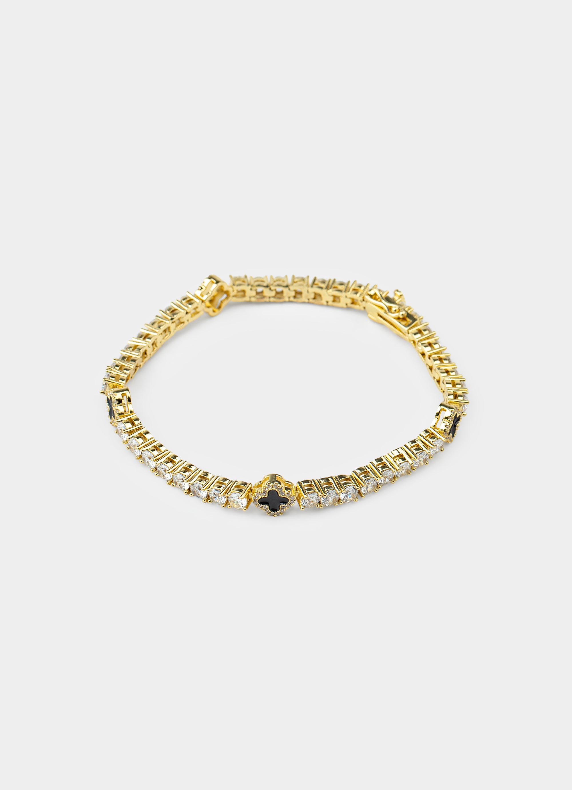 Vendetta Four Leaf Baguette Bracelet - 18k Gold Plated