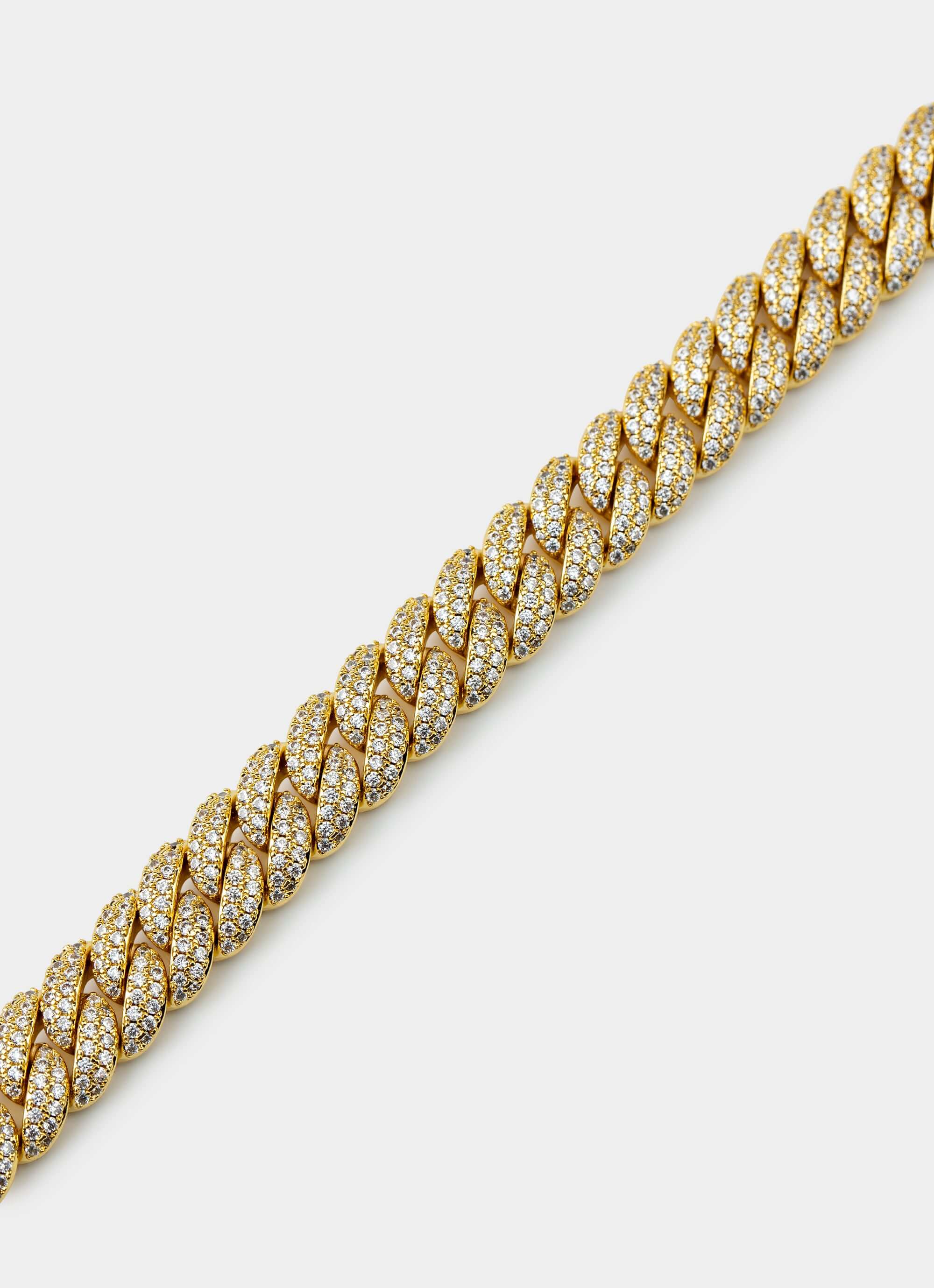 Gold plated bracelet – Twisted design with gems – Vendetta Jewellery