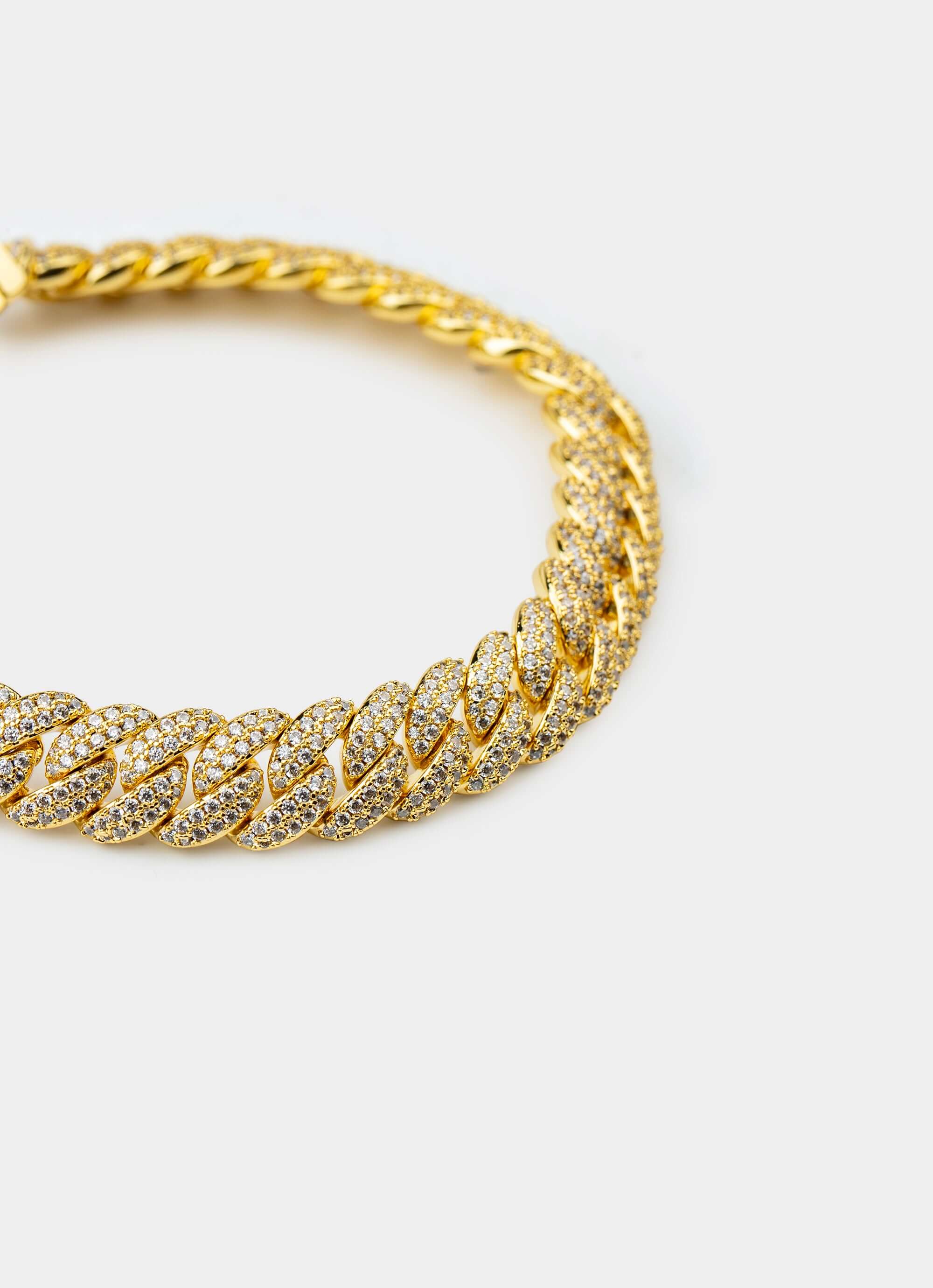18K gold plated bracelet – iced design – Vendetta Jewellery