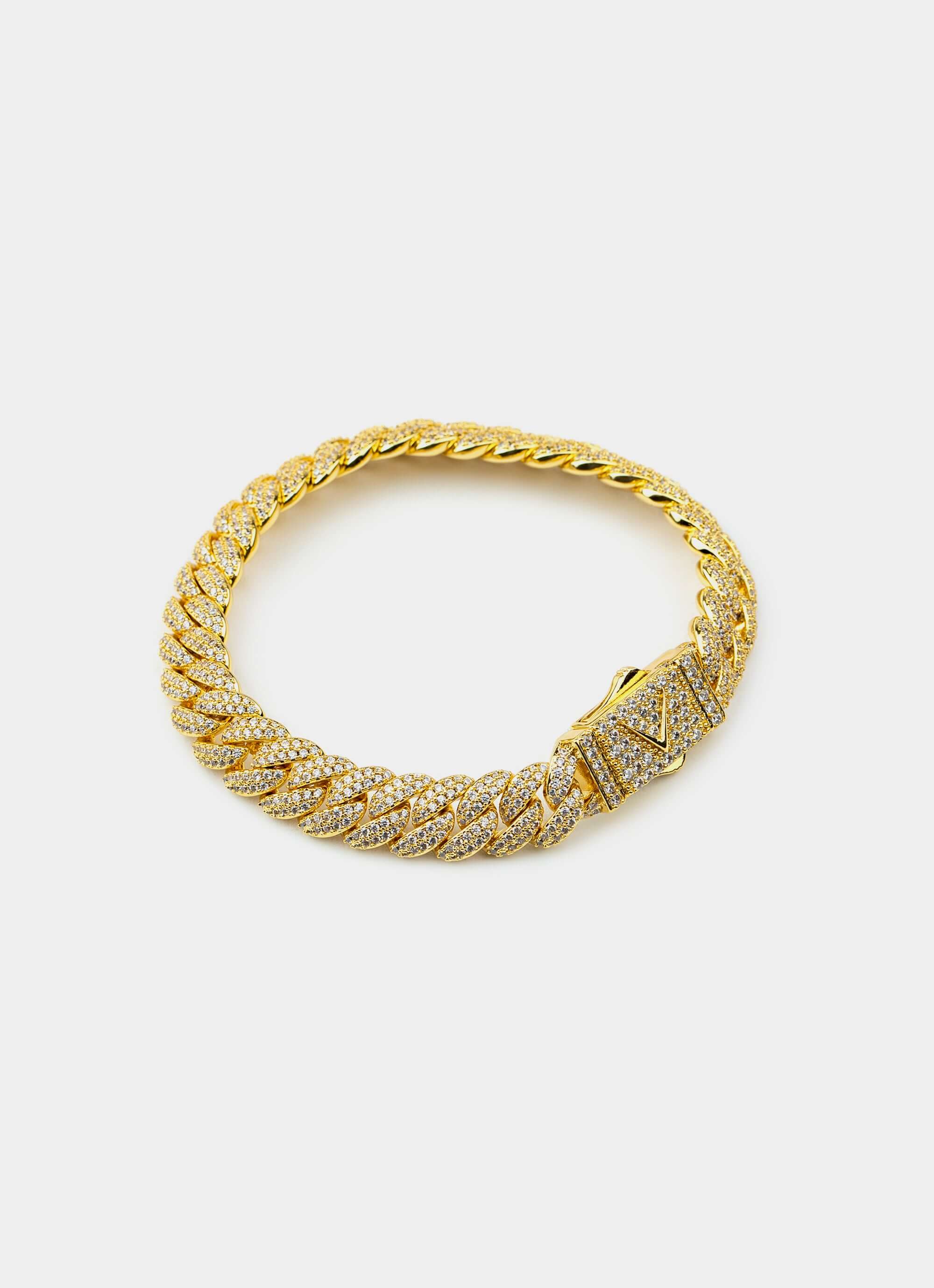 18K gold plated bracelet – iced design – Vendetta Jewellery